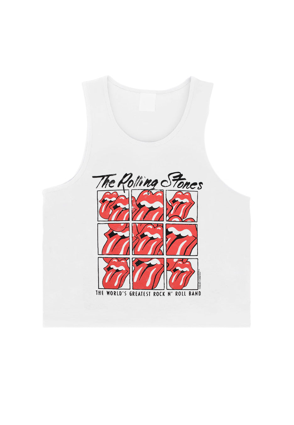 The Rolling Stones - Scattered Multi Tongue White - Tank | Neutral-Image