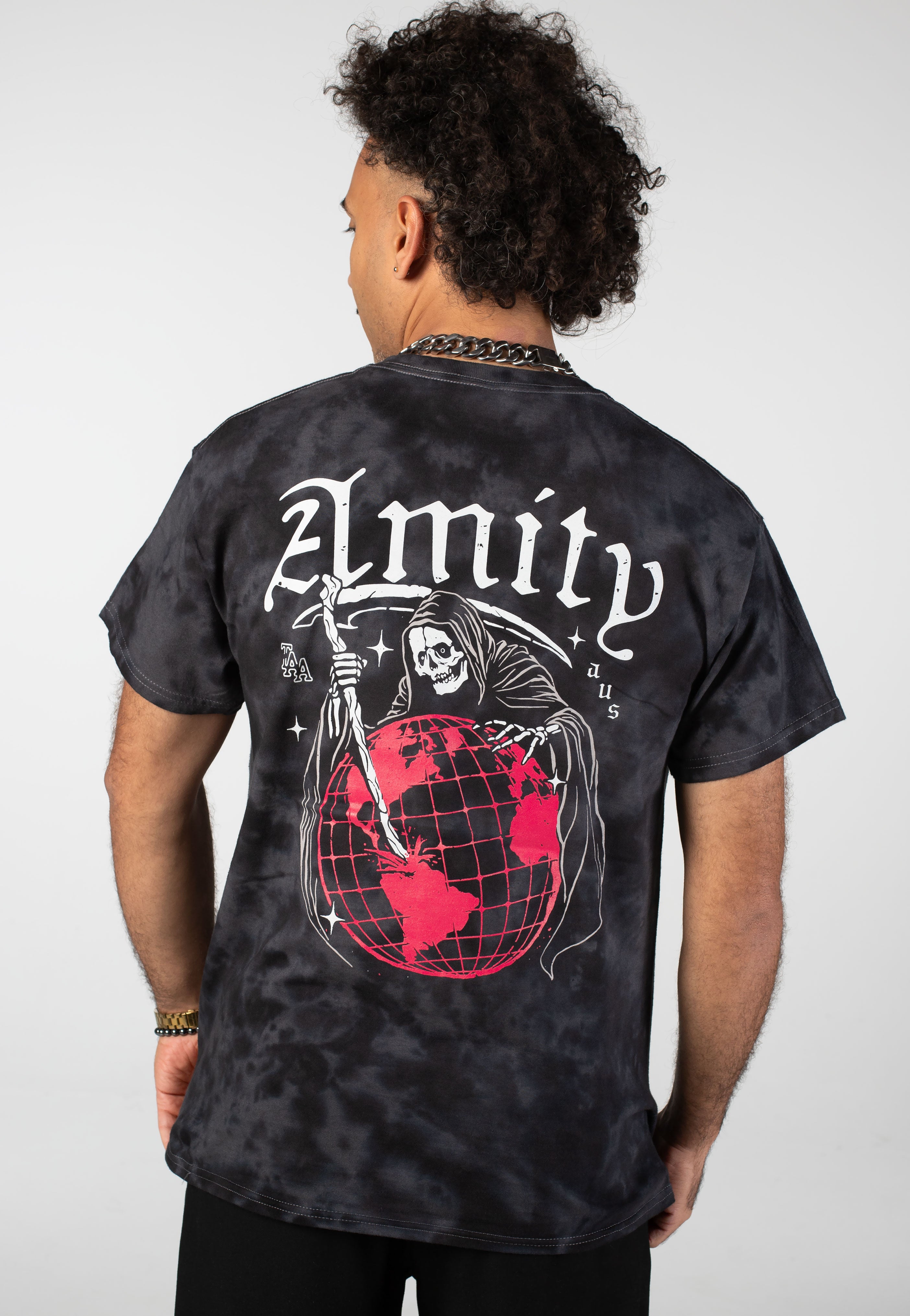 The Amity Affliction - Reaper World Black/Grey Tie Dye - T-Shirt | Men-Image