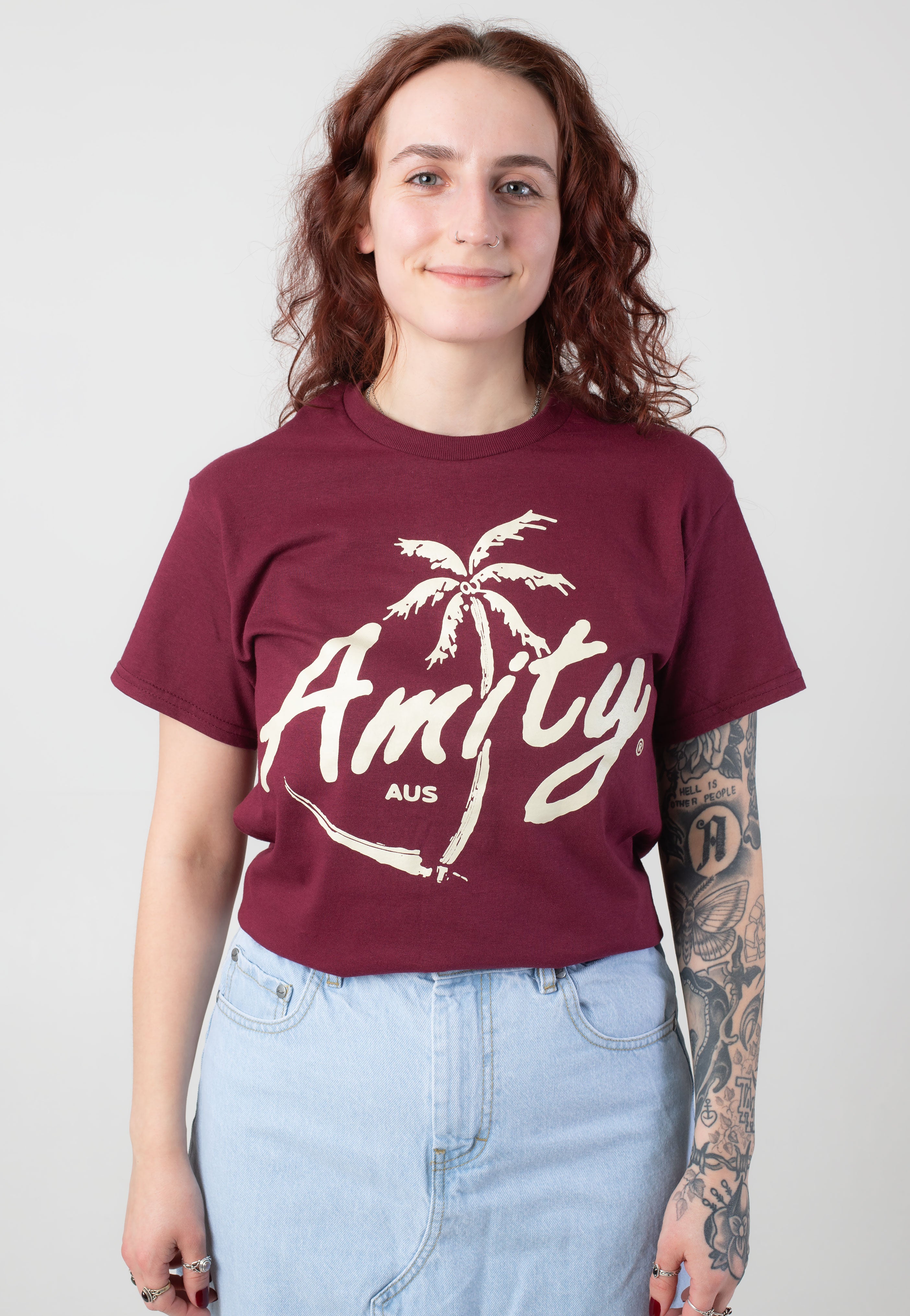 The Amity Affliction - Palm Maroon - T-Shirt | Women-Image