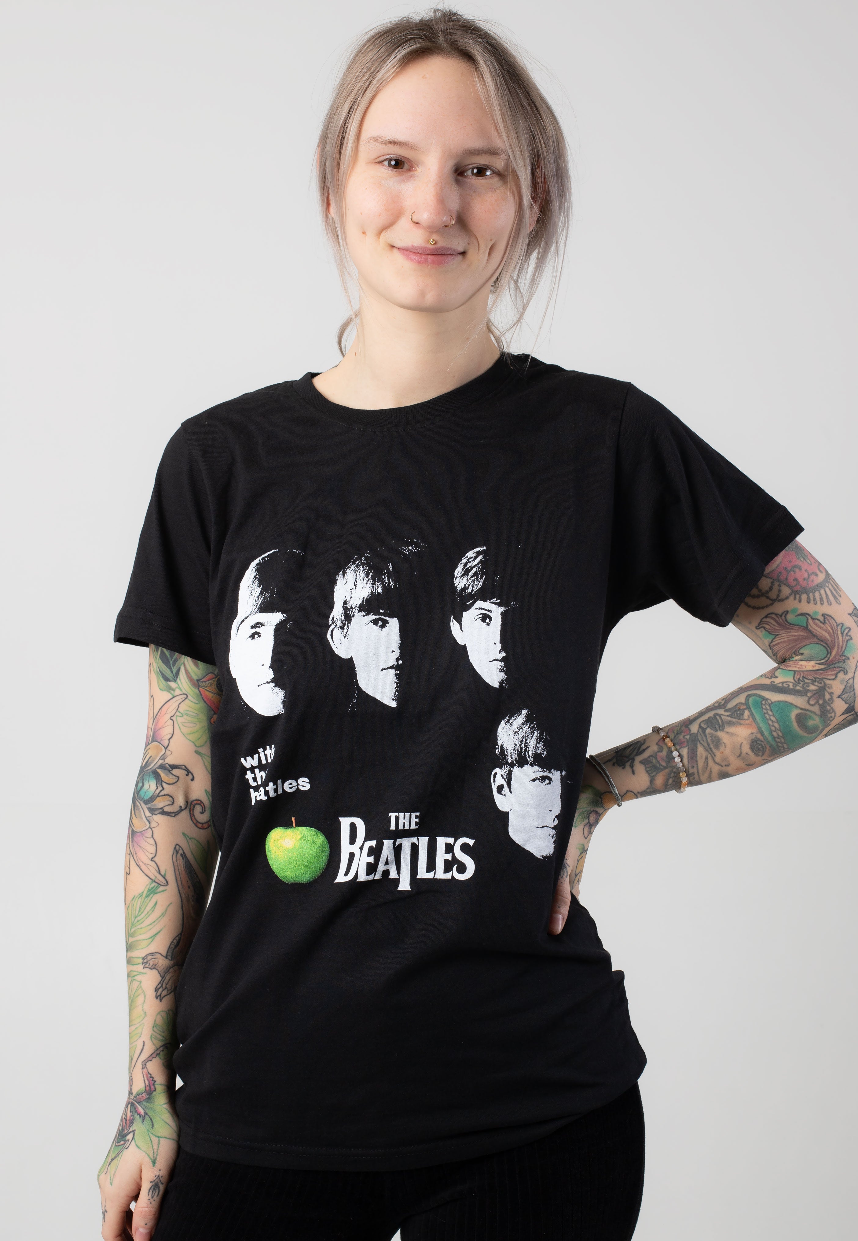 Oversized Tee Shirt Woman The Beatles With The Beatles Apple (T