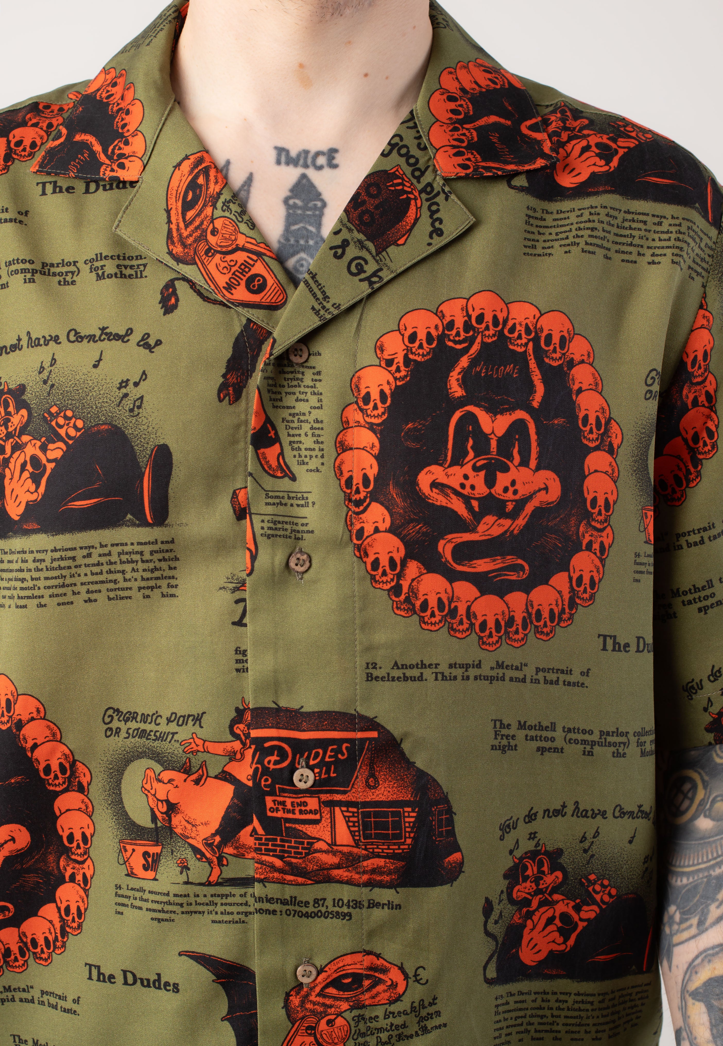 The Dudes - Beelzebud Green Hawaiian - Shirt | Men-Image