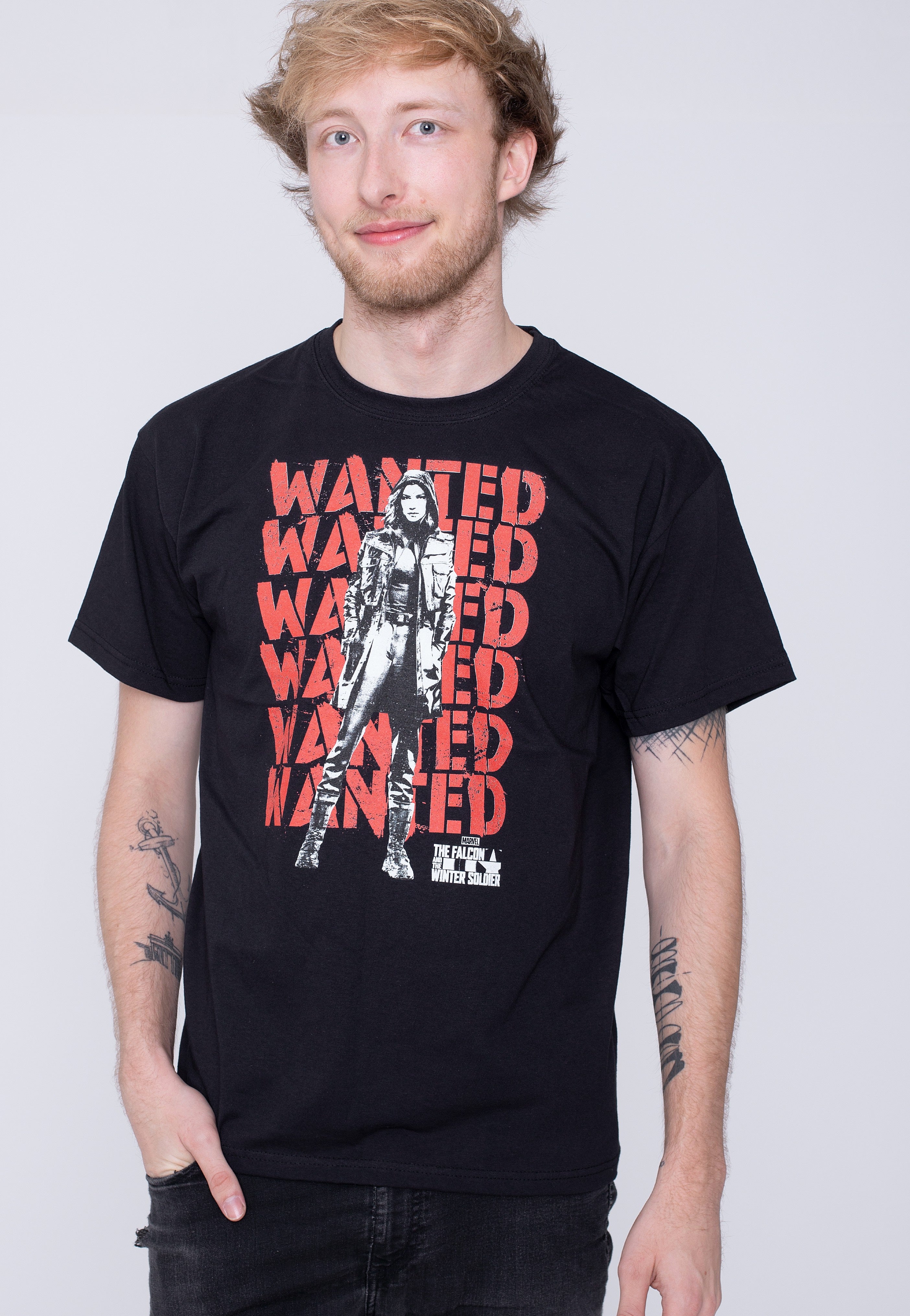 The Falcon & The Winter Soldier - Wanted Repeating - T-Shirt | Men-Image