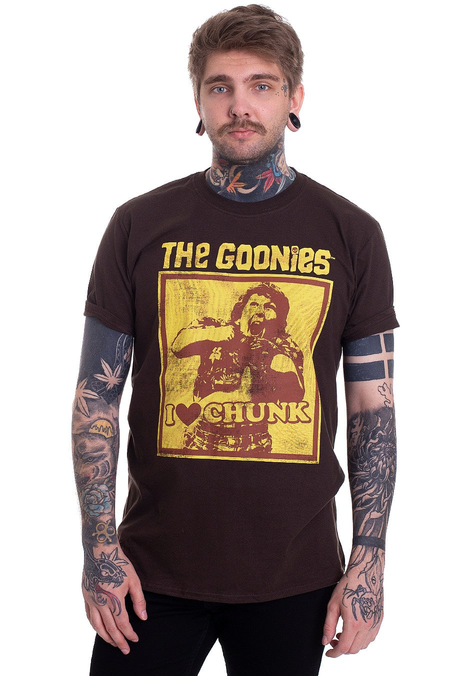 The Goonies - I Love Chunk Brown - T-Shirt | Men-Image
