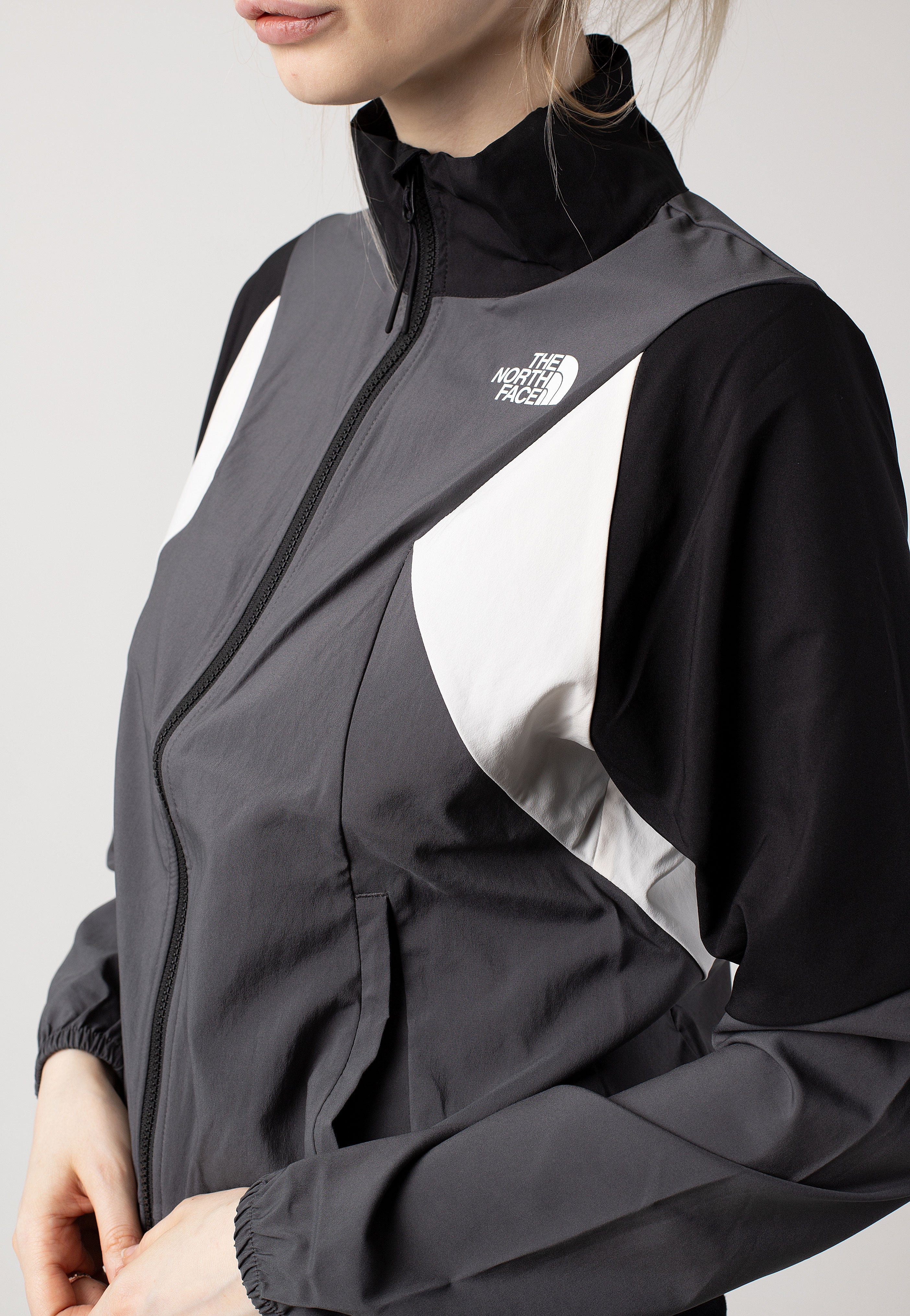 The North Face - Women´s Wind Track Anthracite Grey/White Dune/Tnf Black - Track Jacket | Women-Image