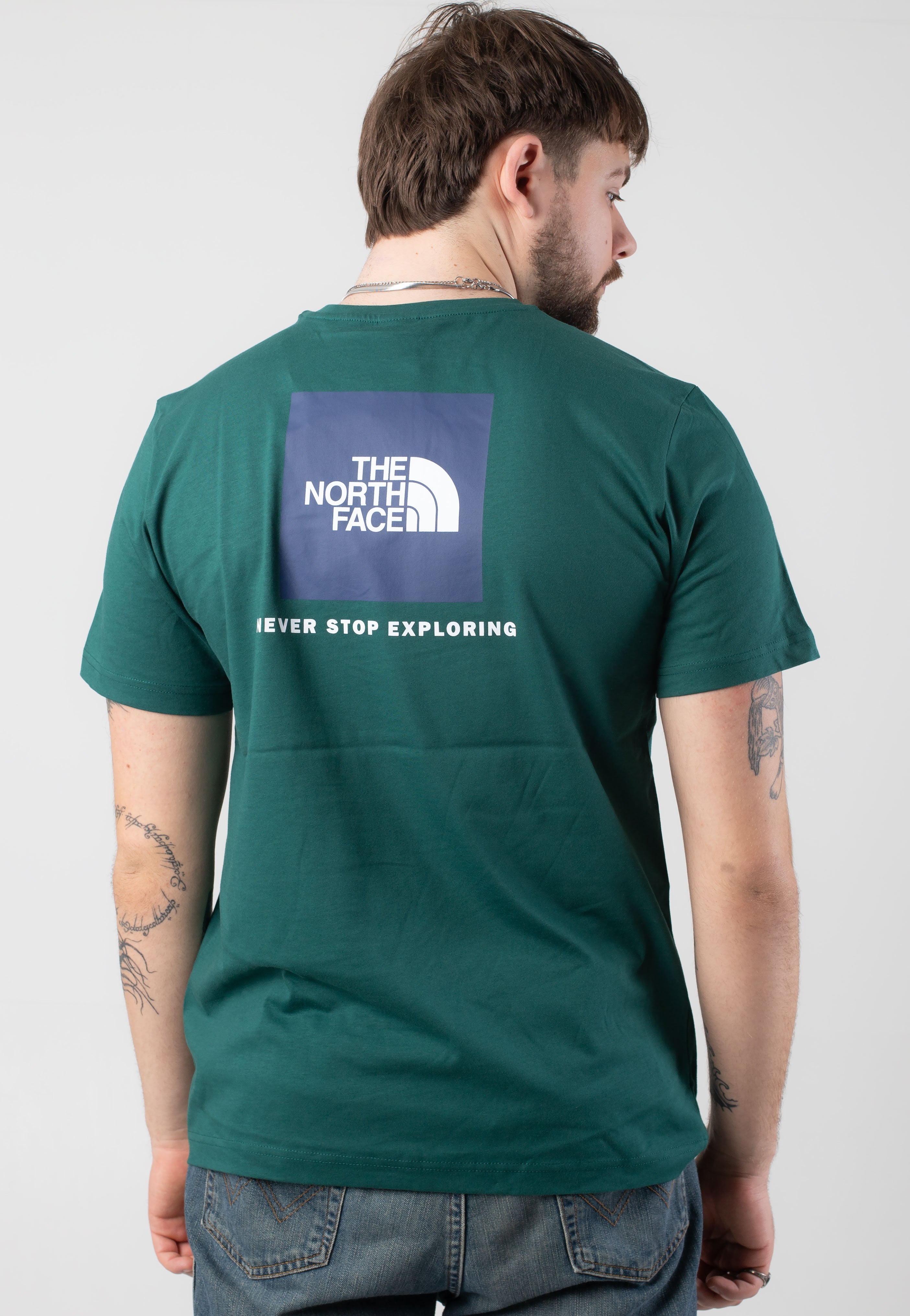 The North Face - Box Nse Tee Deep Nori/Estate Blue - T-Shirt | Men-Image
