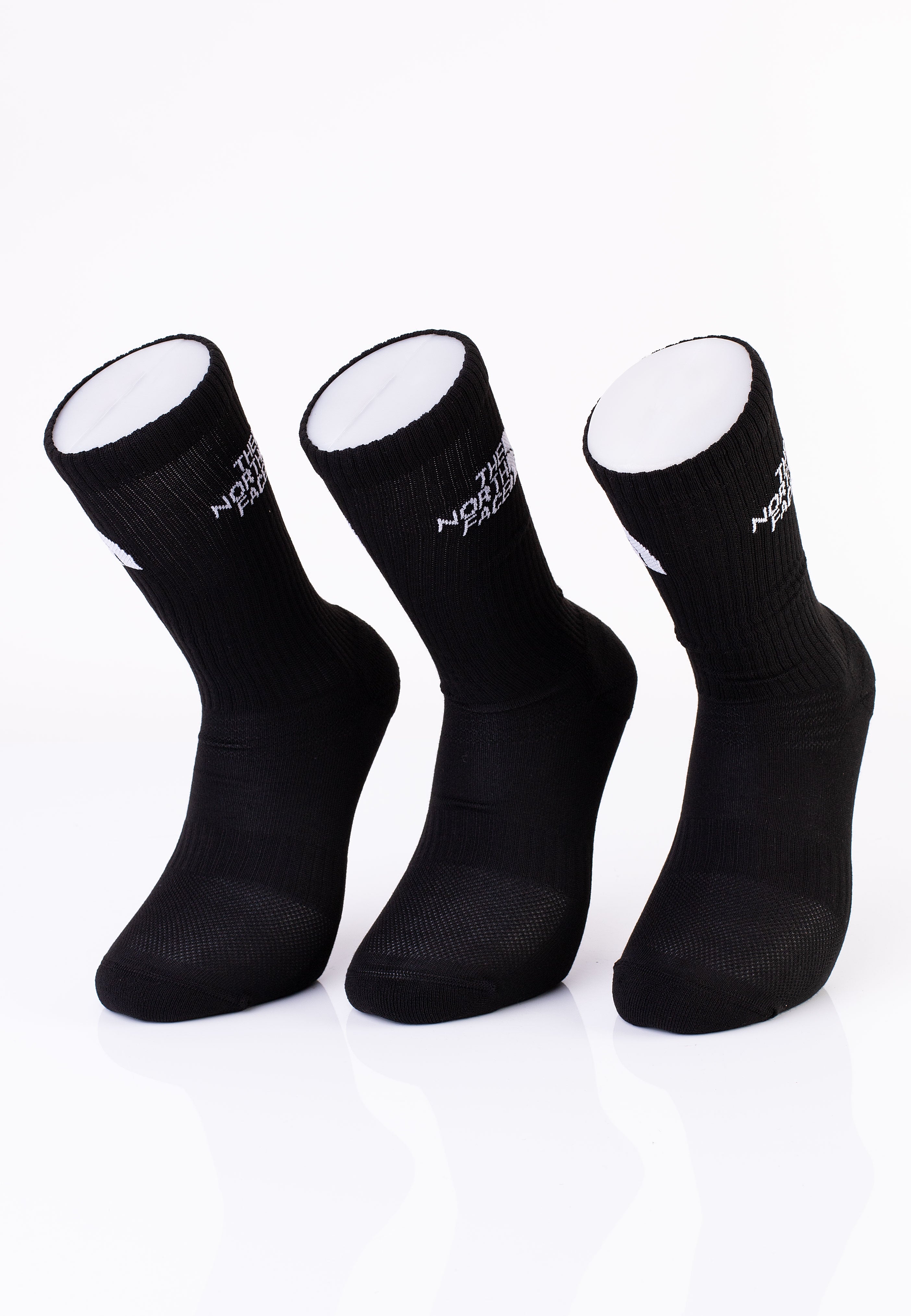 The North Face - Multi Sport Cush Crew Pack Of 3 Tnf Black - Socks | Men-Image