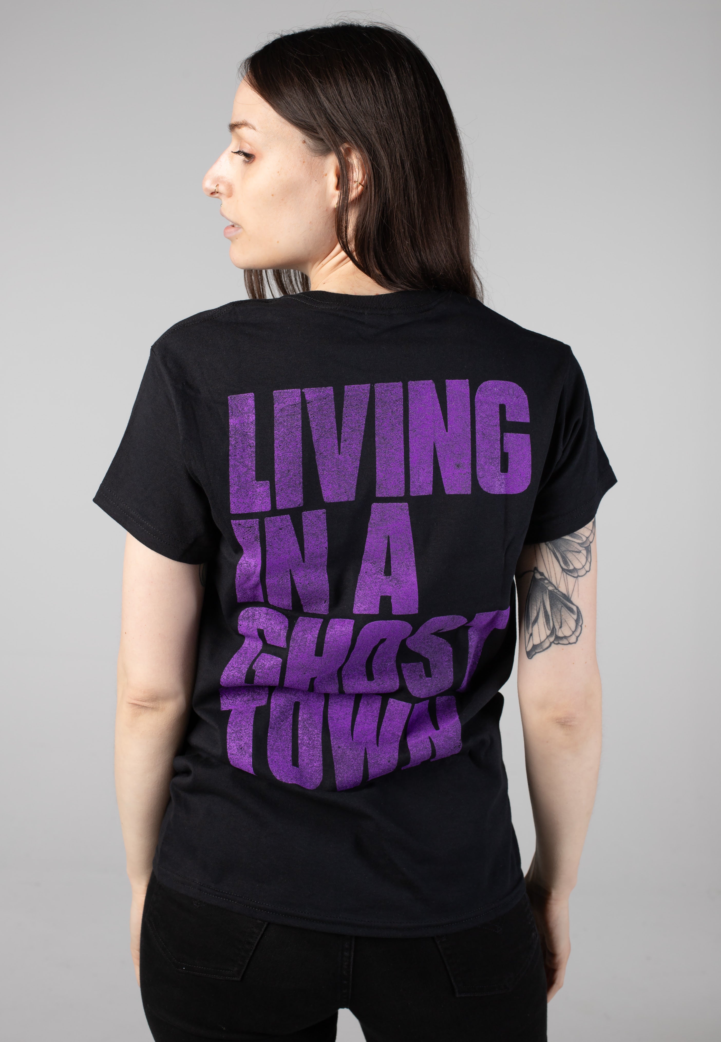 The Rolling Stones - Ghost Town Distressed Tongue - T-Shirt | Women-Image