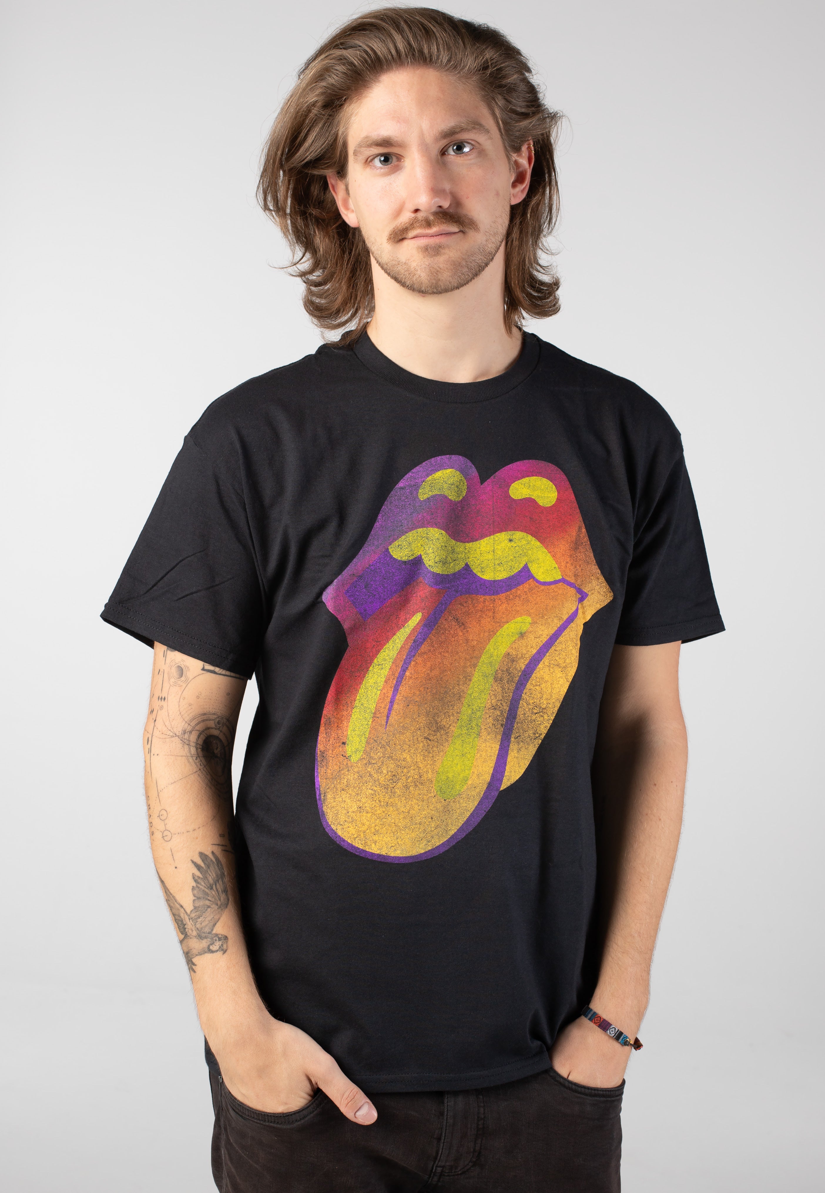The Rolling Stones - Ghost Town Distressed Tongue - T-Shirt | Men-Image