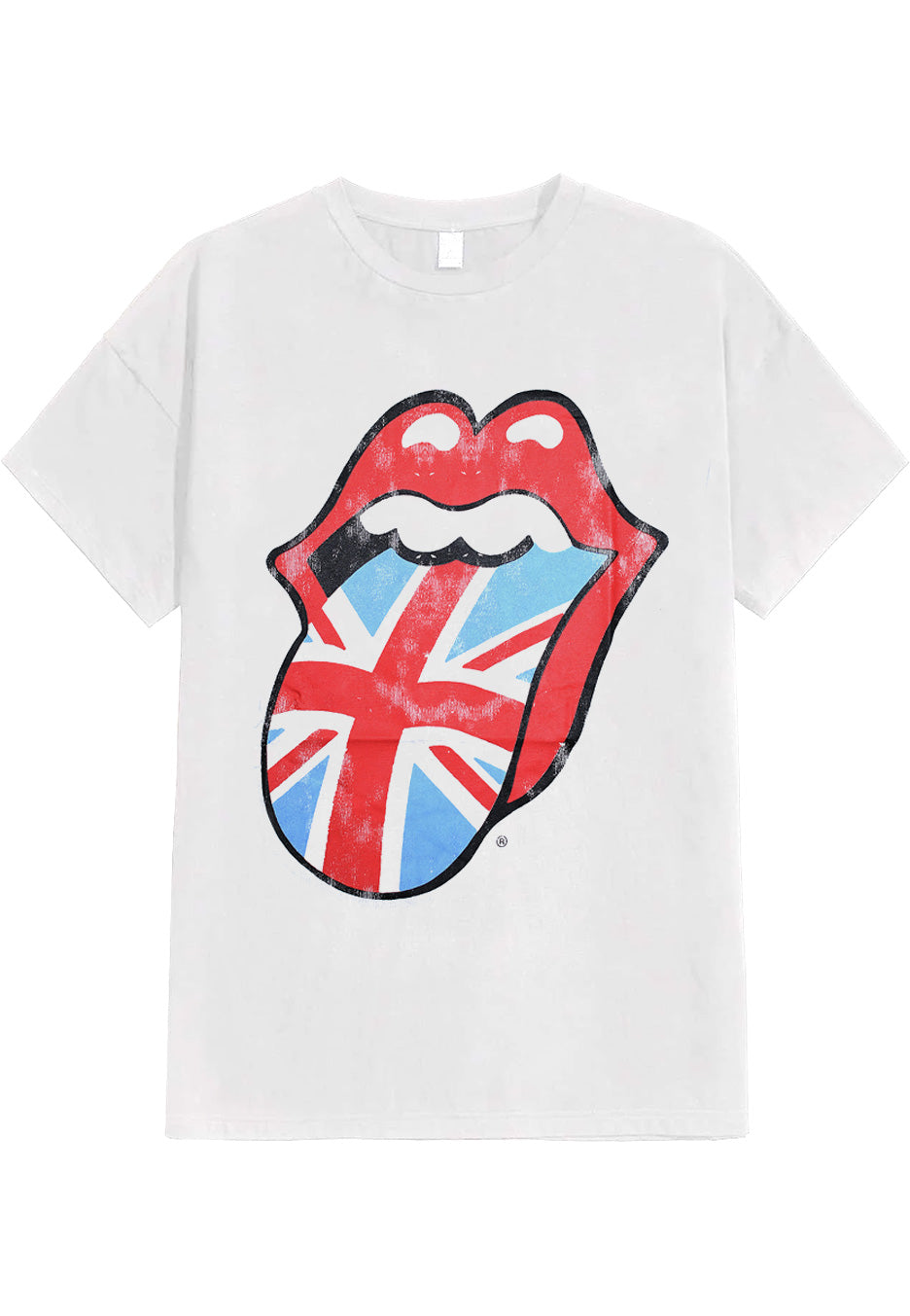The Rolling Stones - Vtge British Tongue White - T-Shirt | Neutral-Image