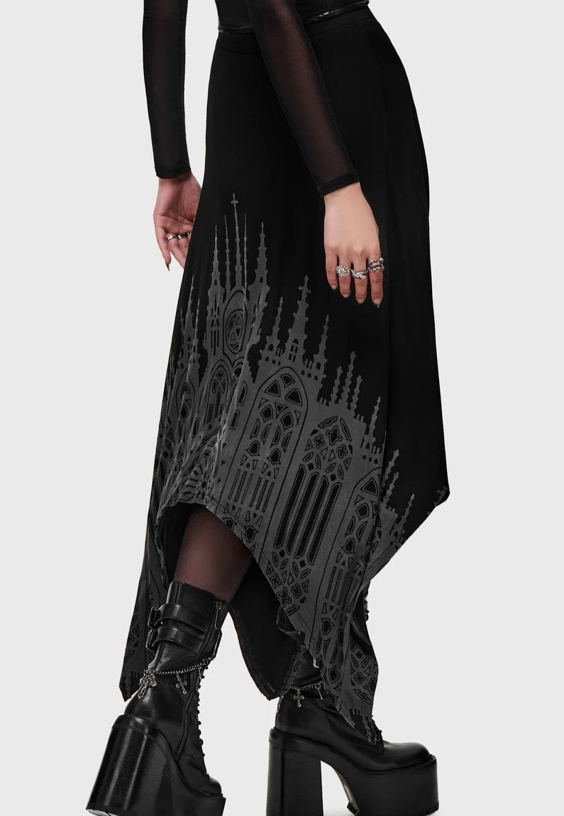 Killstar Thorned Spire Midi Black Paita | Women-Image