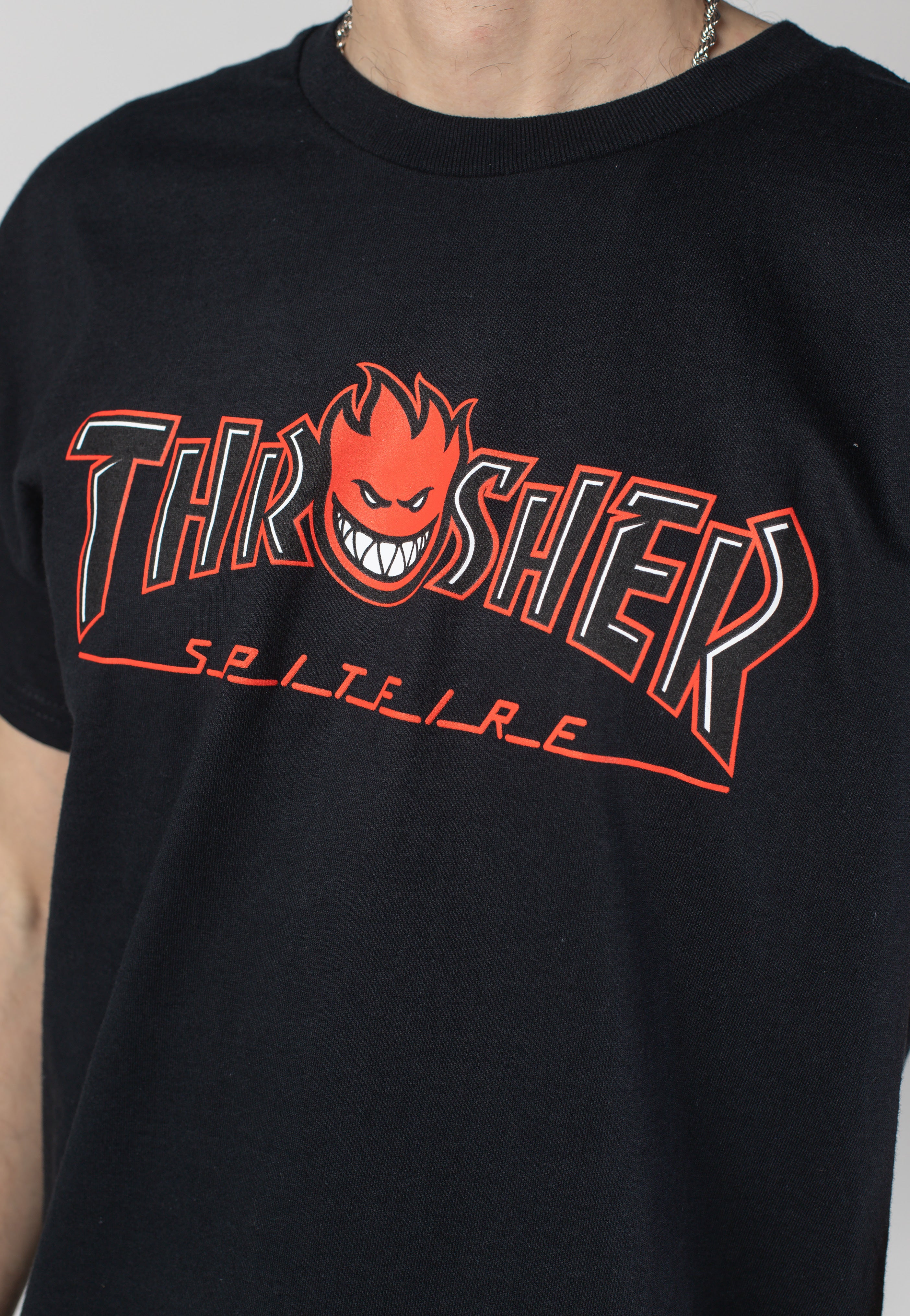 Thrasher x Spitfire - Big Head Outline Black - T-Shirt | Women-Image