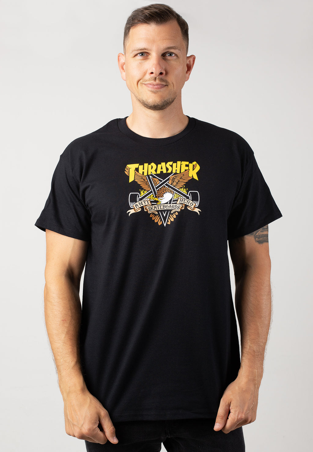 Thrasher x Antihero Eaglegram Black Camiseta Impericon