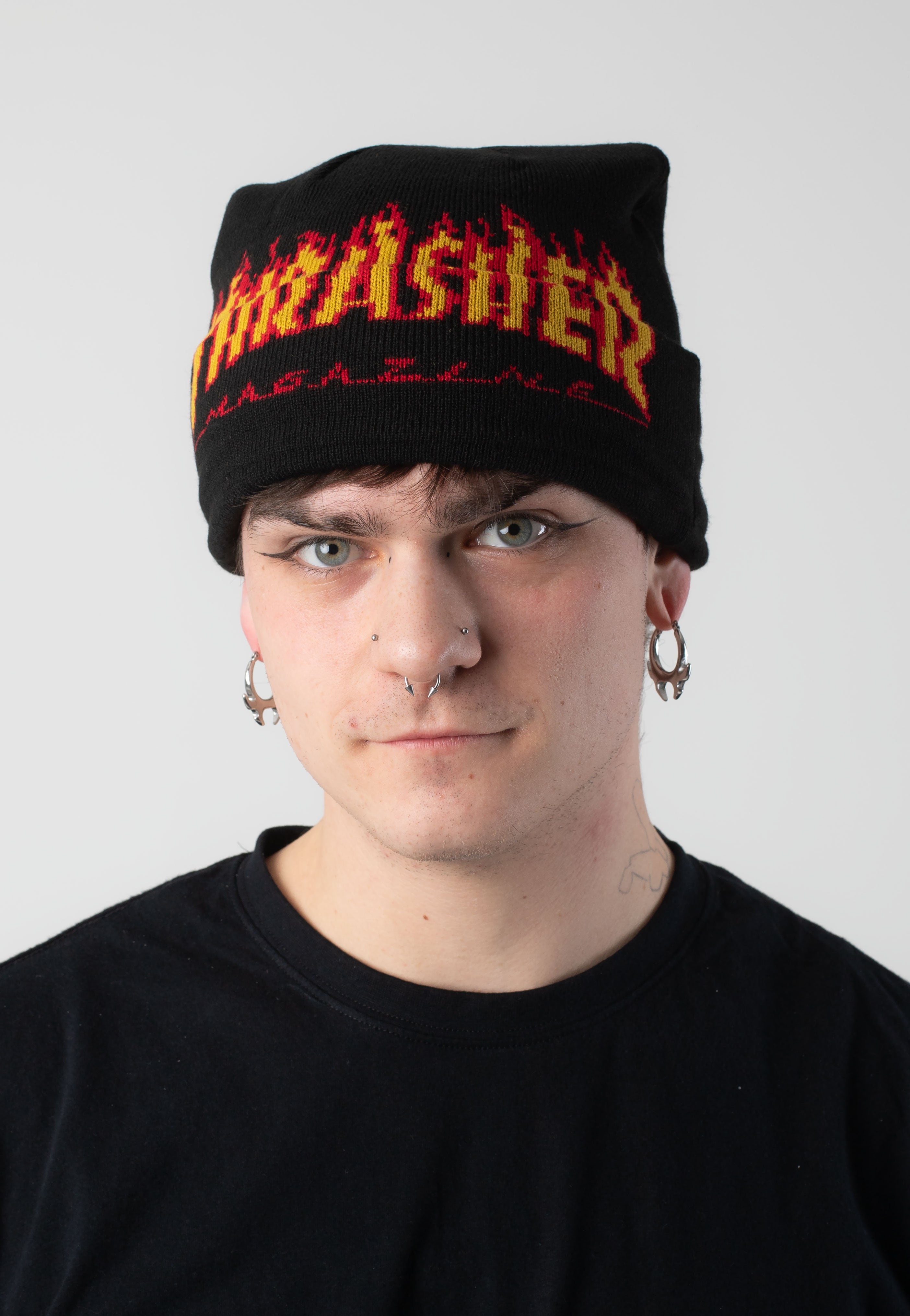 Thrasher - Flame Fold Black - Beanie | Neutral-Image