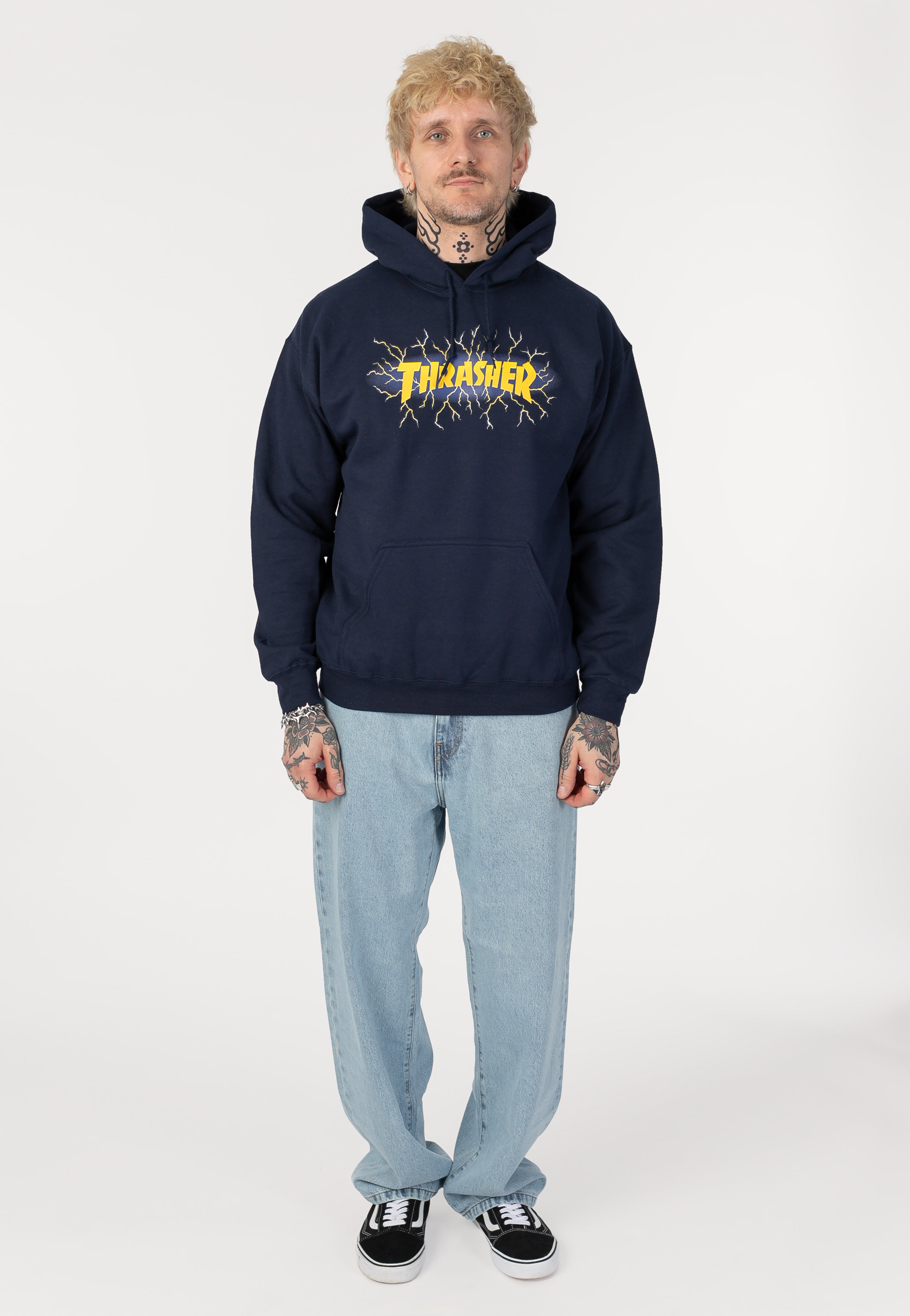 Thrasher Lightning Navy - Hoodie | Impericon