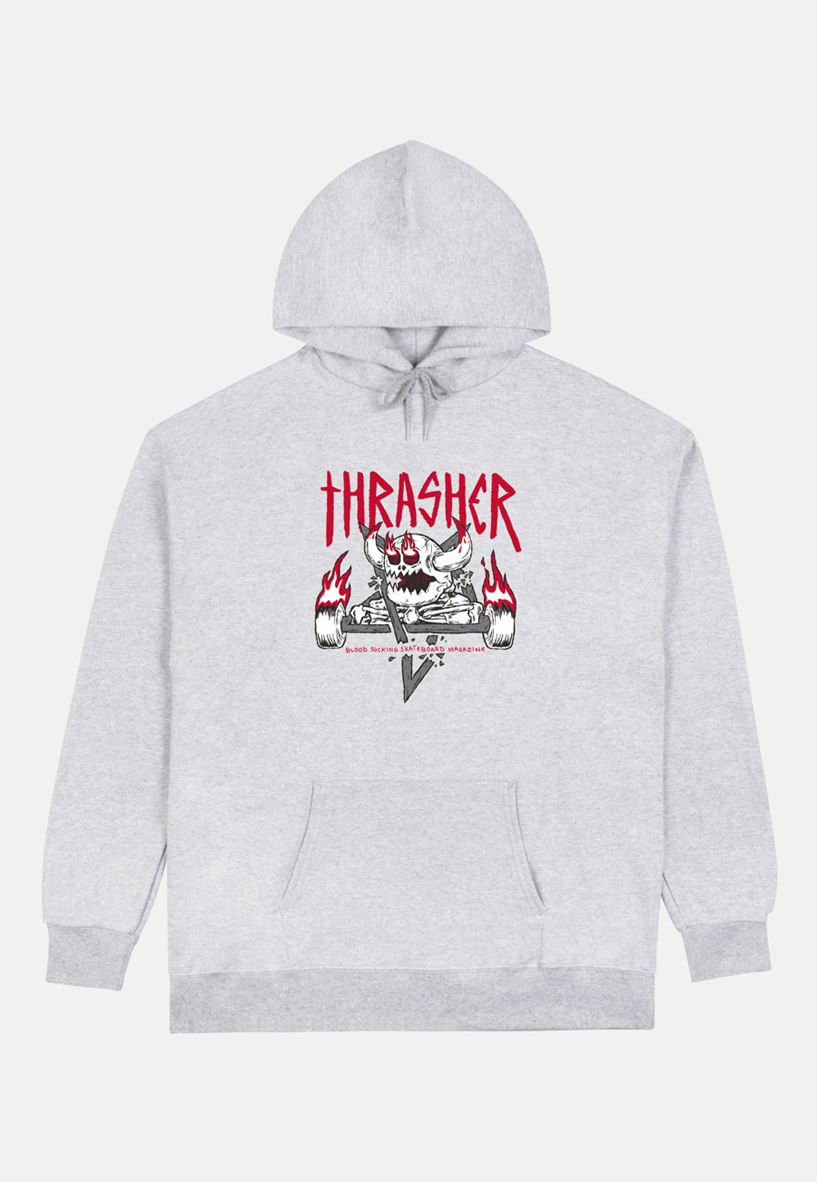 Thrasher Thrasher x Toy Machine - Monster Gram Ash Grey - Hoodie