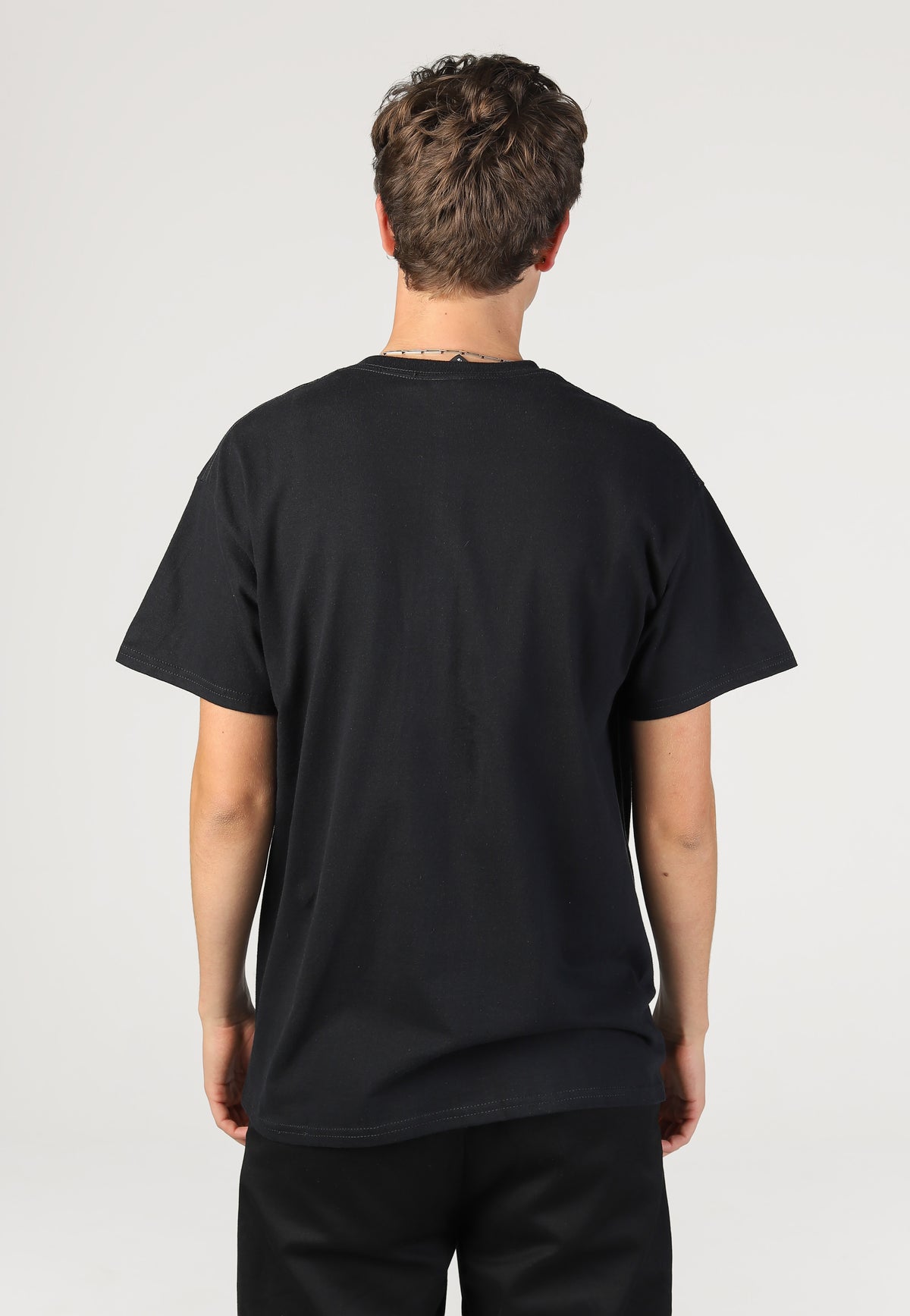 Thrasher Outlined Black White/Green T-Shirt | Men-Image