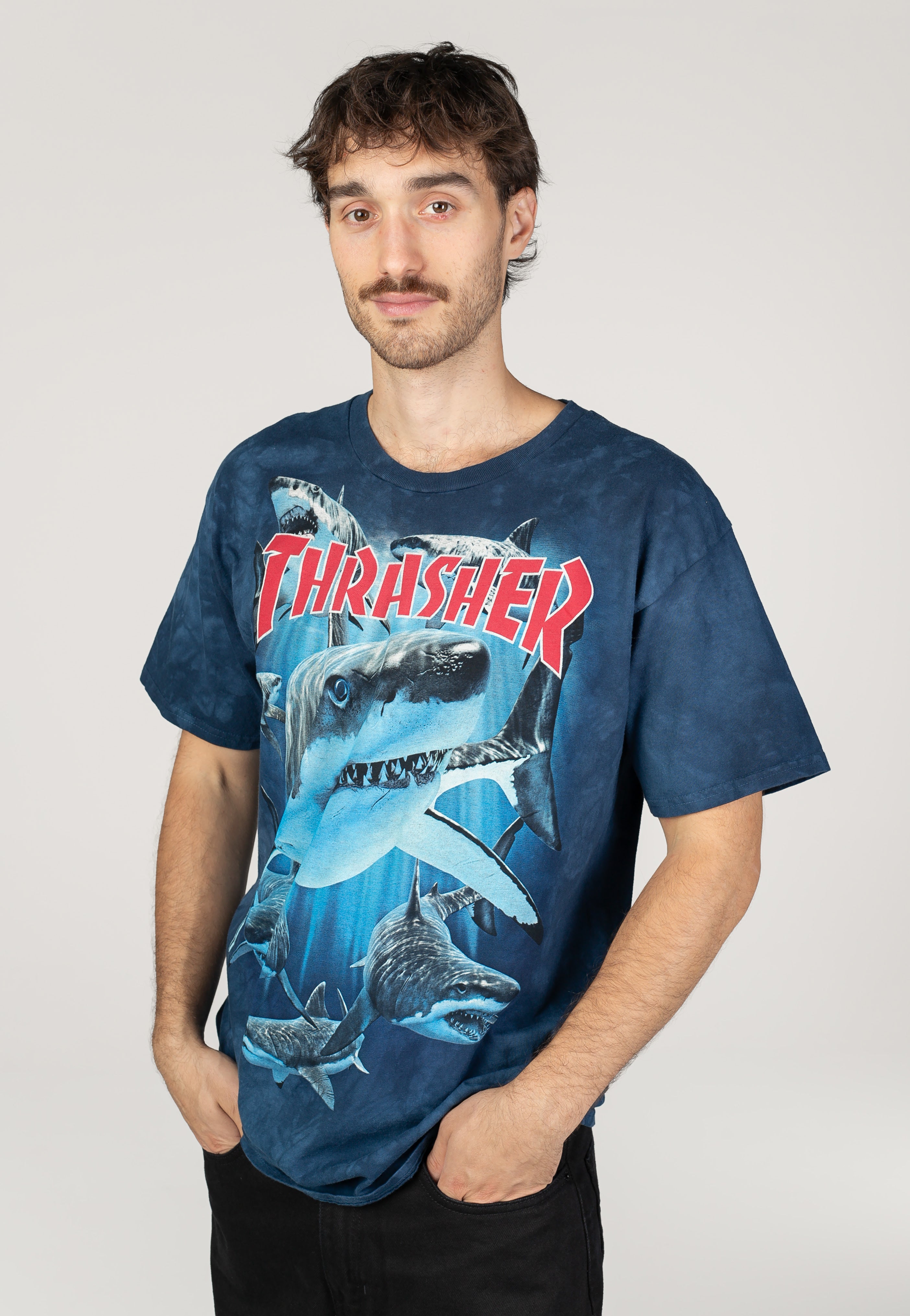 Thrasher x Mountain Gear - Shark Blue - T-Shirt | Men-Image