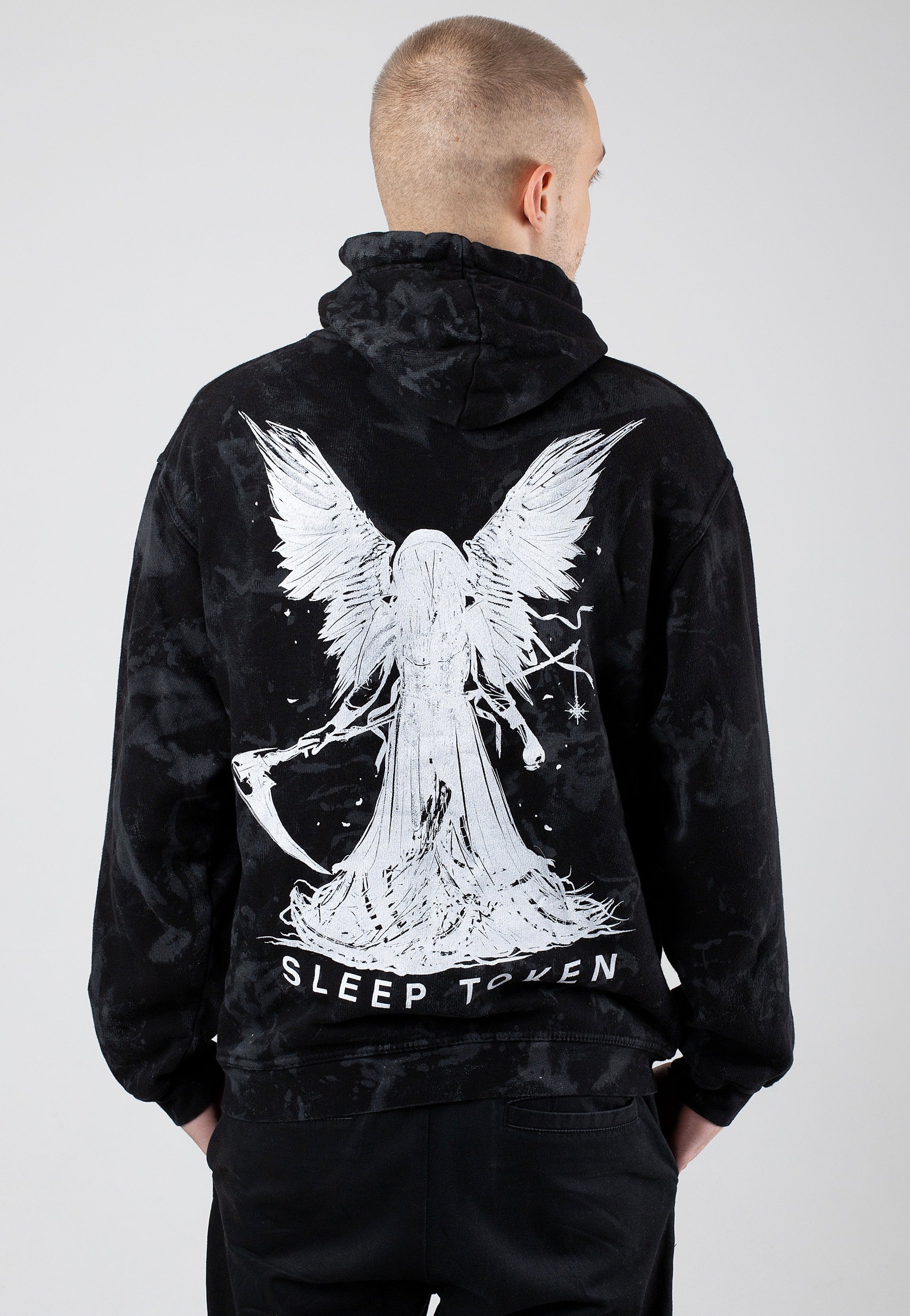 Sleep Token - Reaper Angel Grey/Black Tie Dye - Hoodie | Men-Image