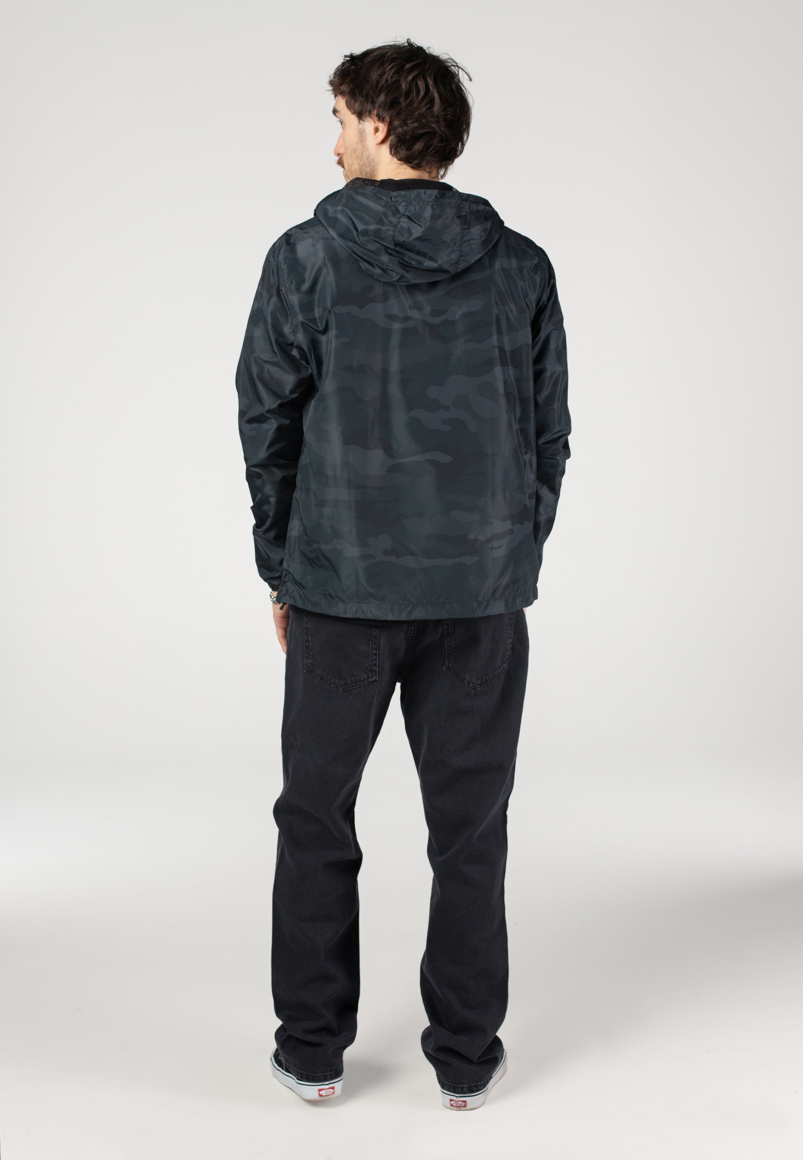Thrasher x Spitfire - Thrash & Burn Anorak Black/Camo - Jacket