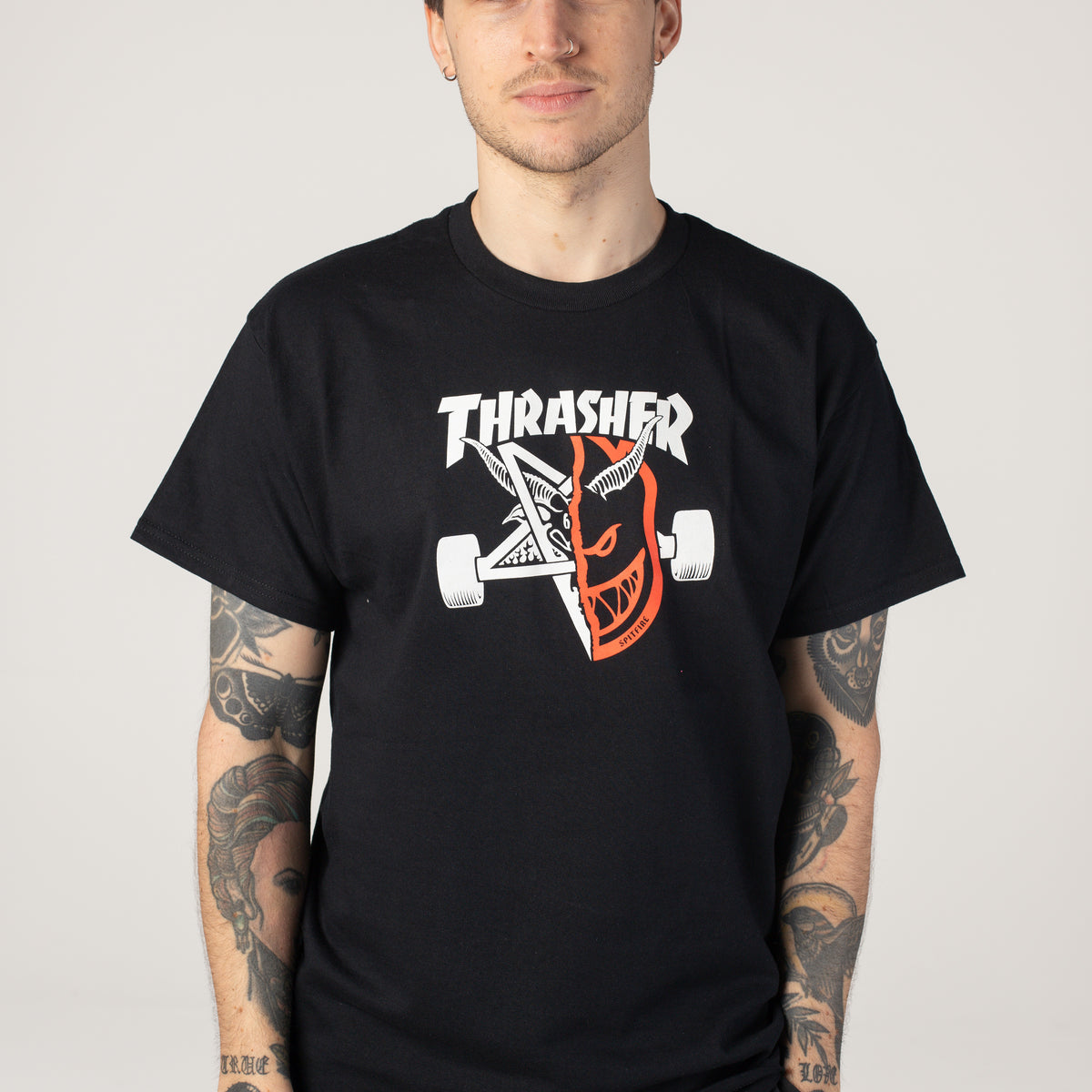 Thrasher x Spitfire - Thrash & Burn Black - T-Shirt