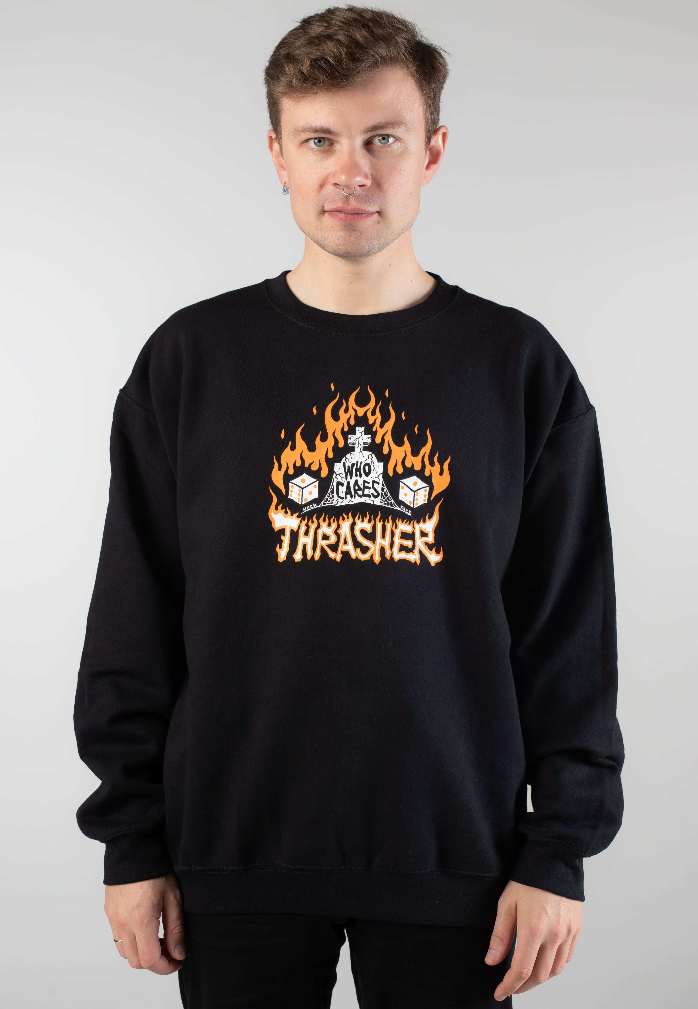 Thrasher - Who Cares By Neckface - Sweater | Men-Image