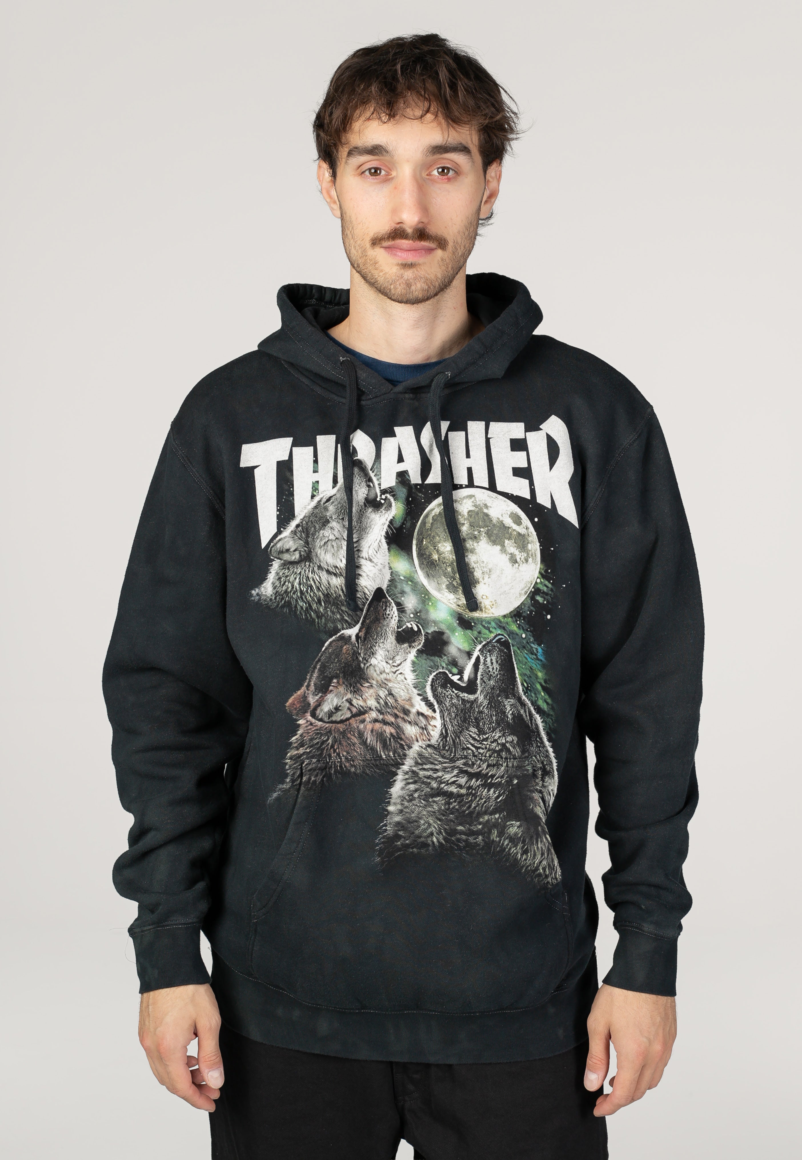 Thrasher x Mountain Gear - Wolves Black - Hoodie | Men-Image
