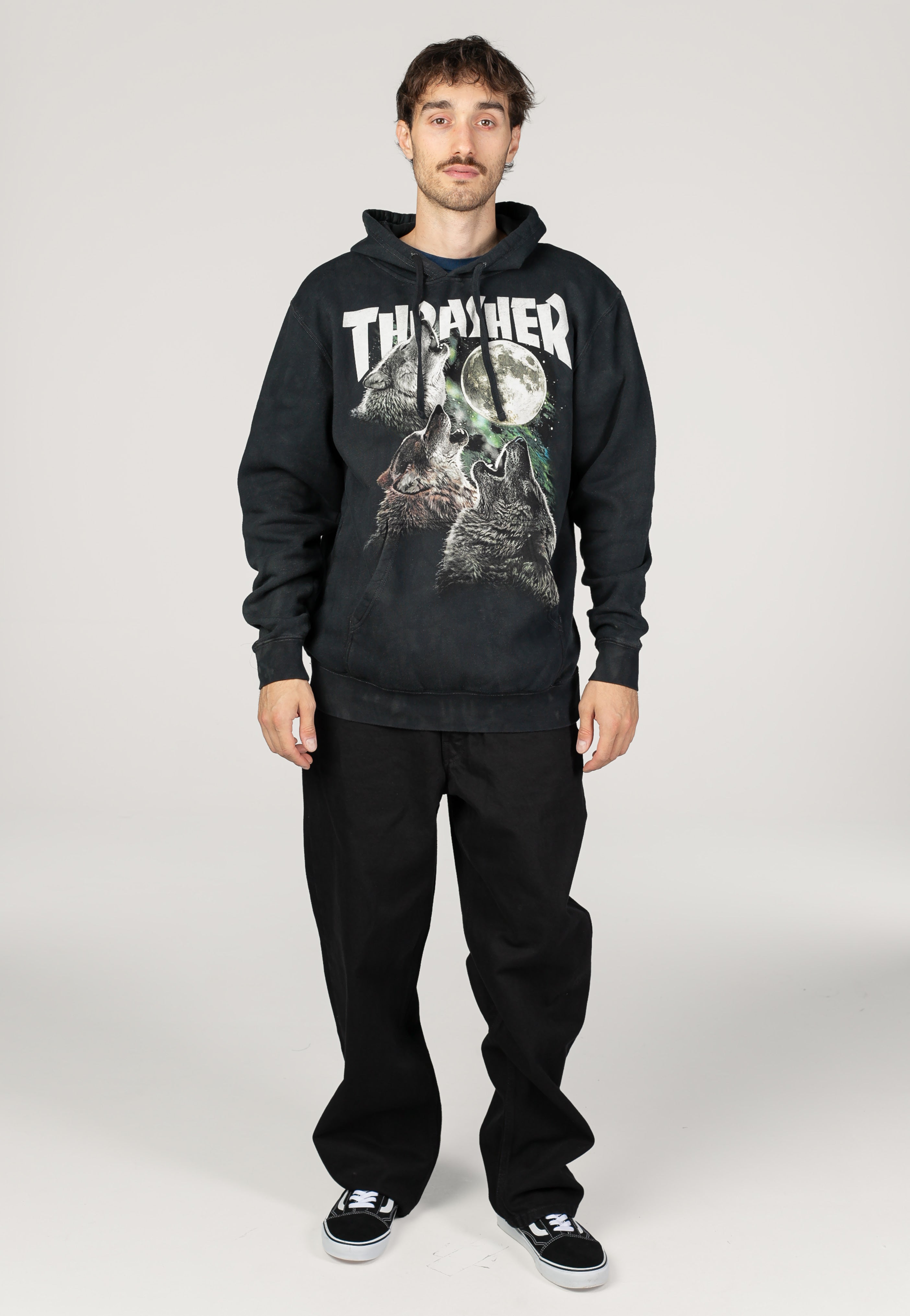 Thrasher x Mountain Gear - Wolves Black - Hoodie | Men-Image