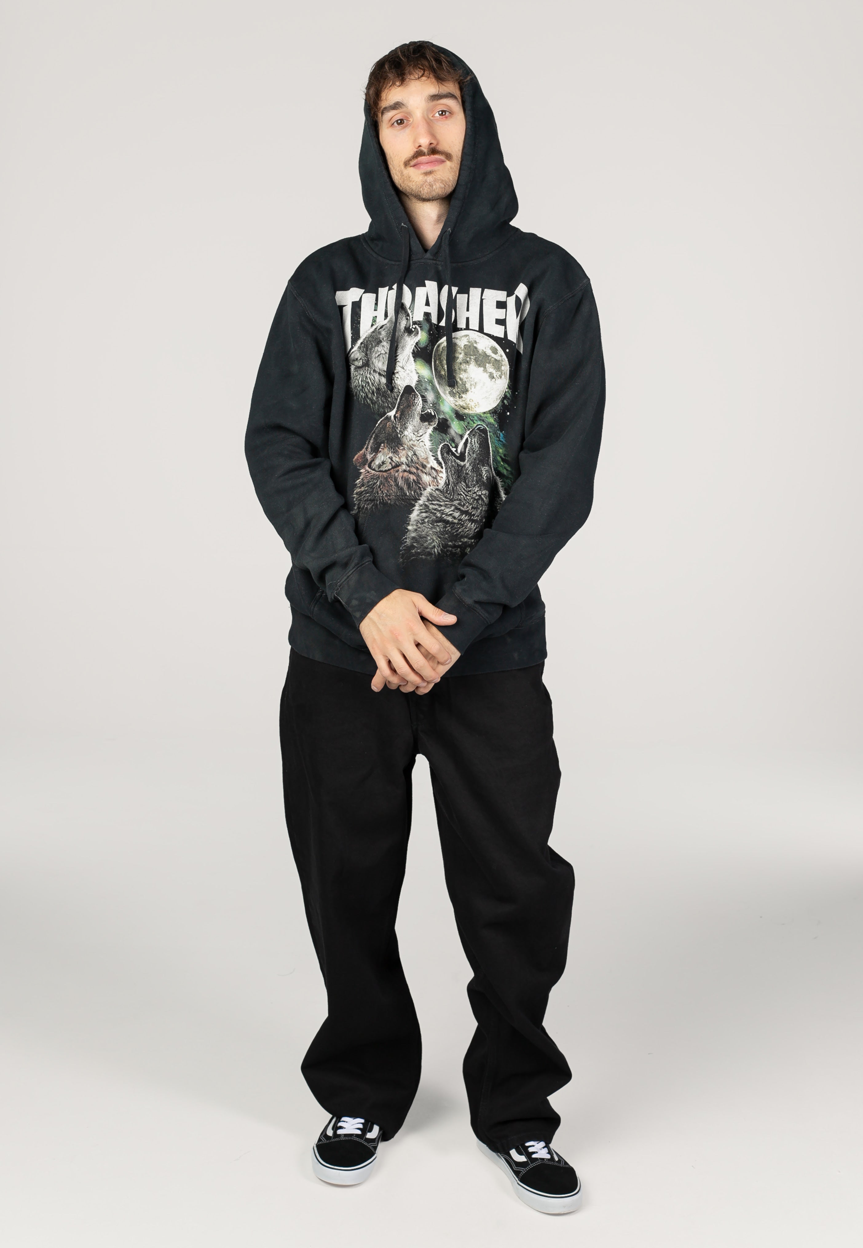 Thrasher x Mountain Gear - Wolves Black - Hoodie | Men-Image
