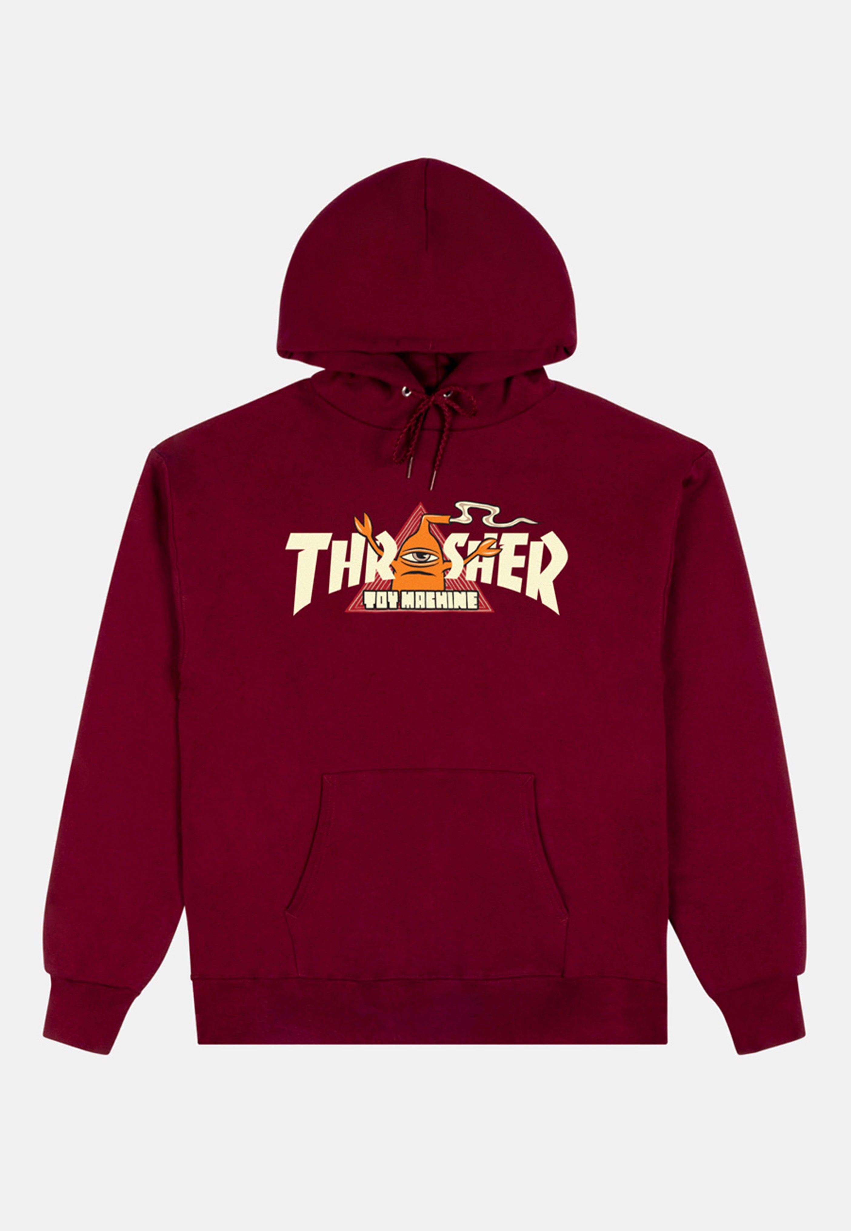 Thrasher x Toy Machine - Vortex Maroon - Hoodie | Men-Image