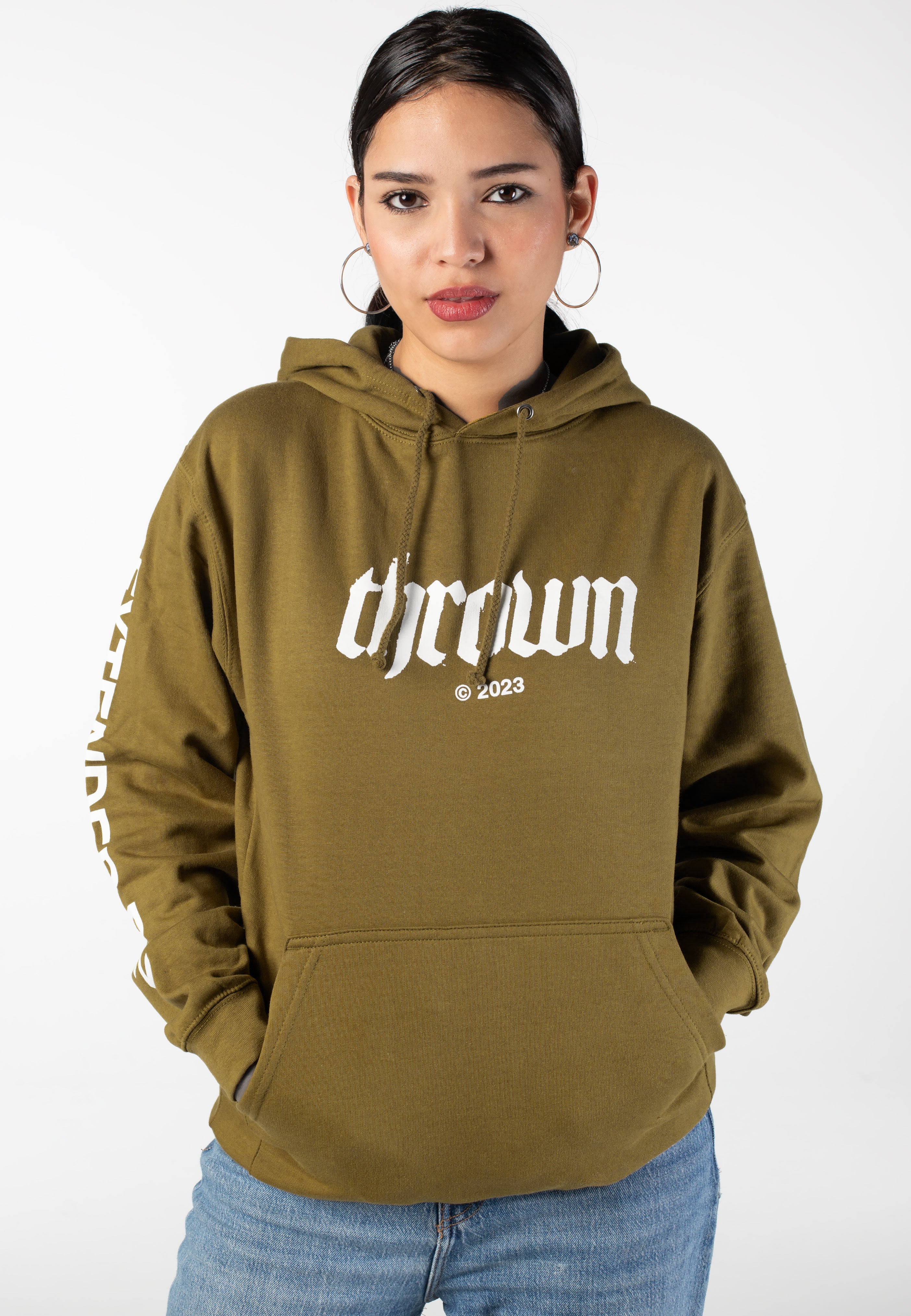 Thrown - Logo C 2023 Military Green - Hoodie | Women-Image