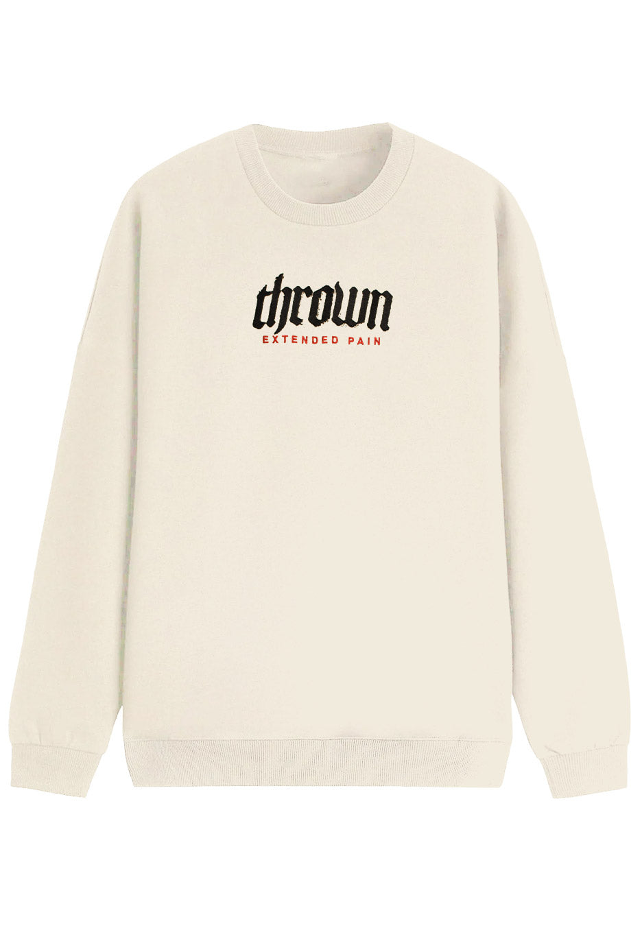 Thrown - Embroidered Extended Pain Sand - Sweater | Neutral-Image