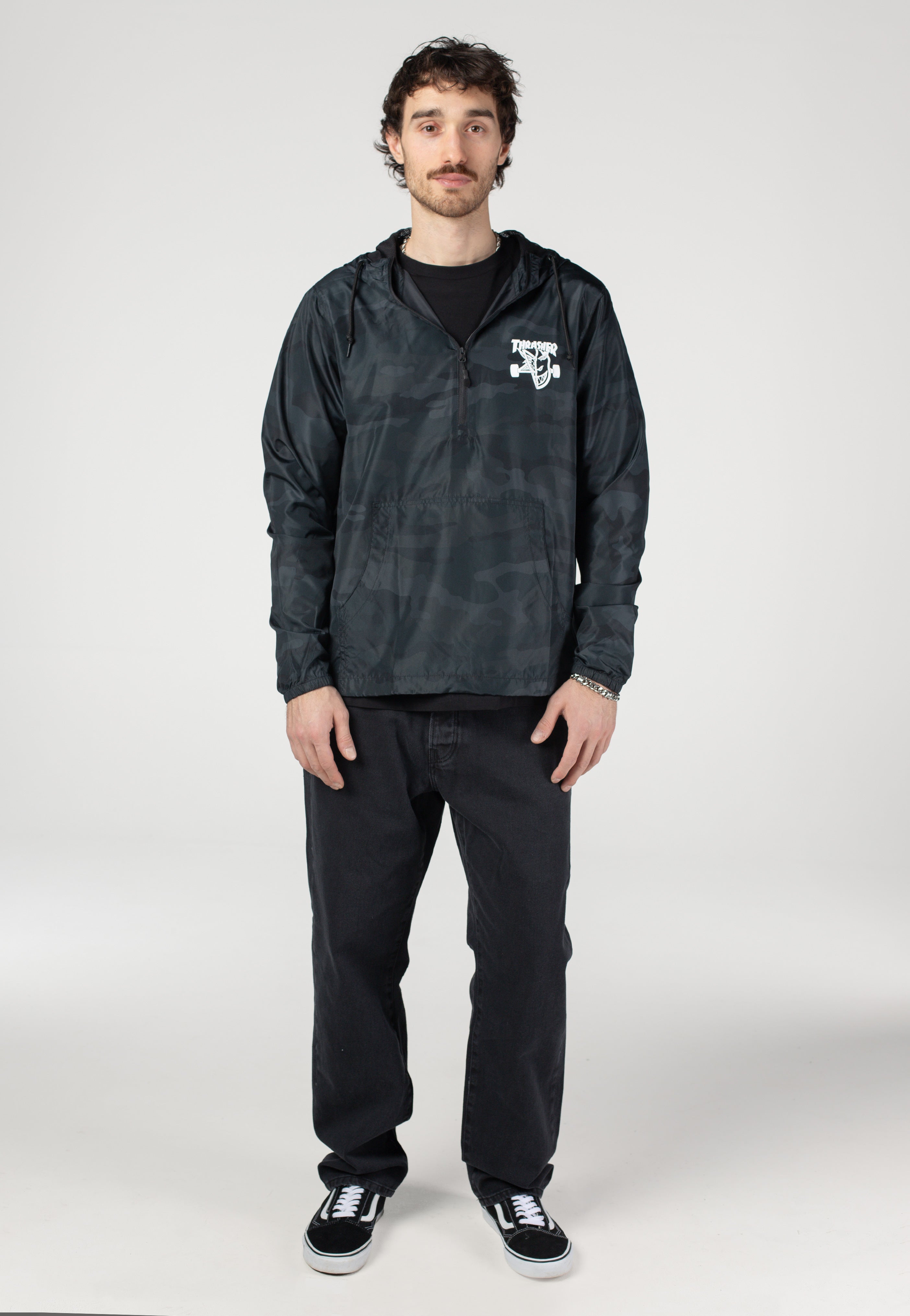 Thrasher x Spitfire - Thrash & Burn Anorak Black/Camo - Jacket | Women-Image