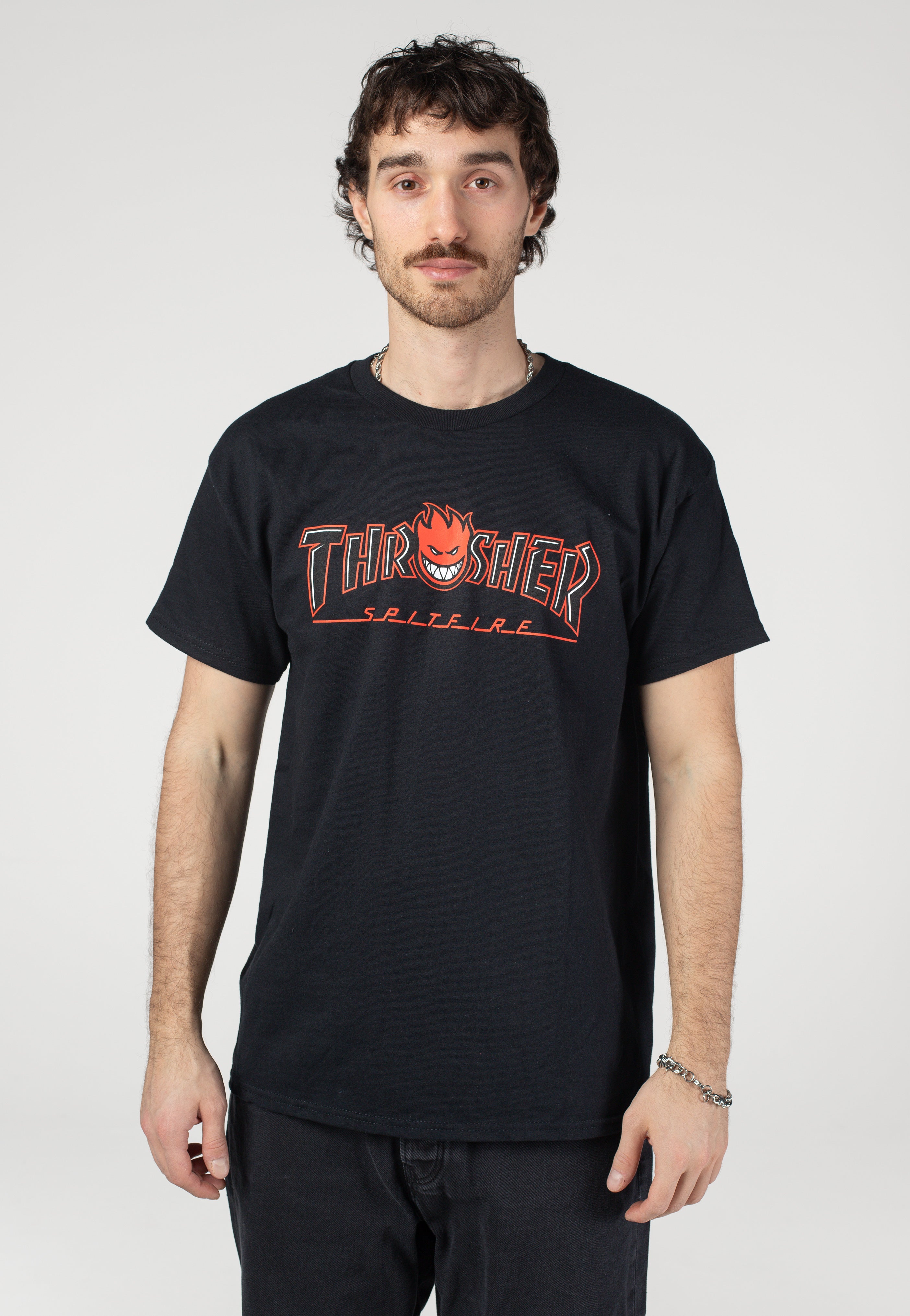 Thrasher x Spitfire - Big Head Outline Black - T-Shirt | Women-Image