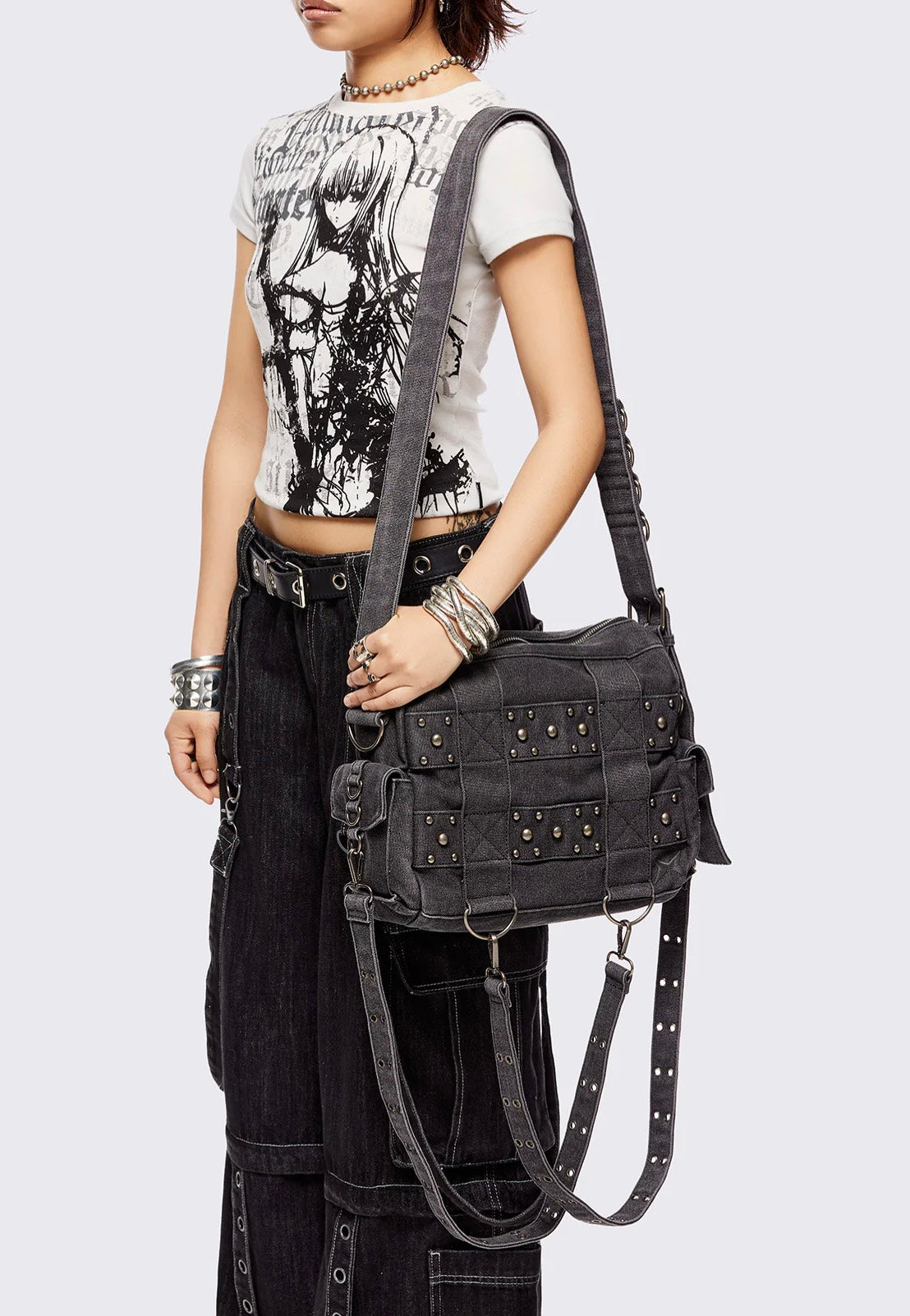 Minga London - Trek Denim Black - Crossbody Bag | Impericon