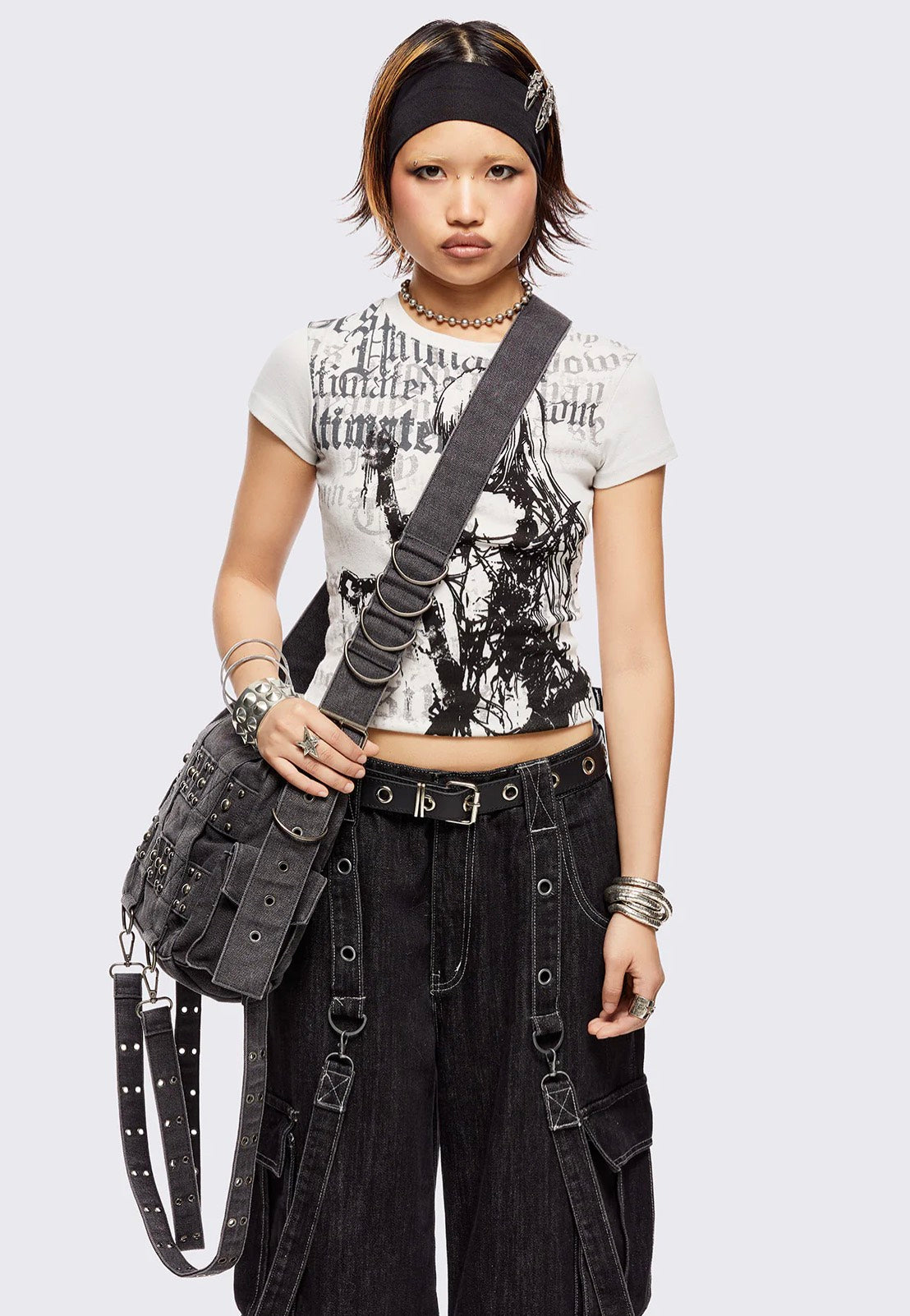 Minga London - Trek Denim Black - Crossbody Bag | Impericon