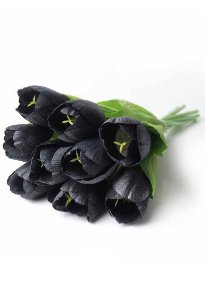 Alchemy England Tulips Bunch Of 9 Heads Artificial Flowers | Neutral-Image