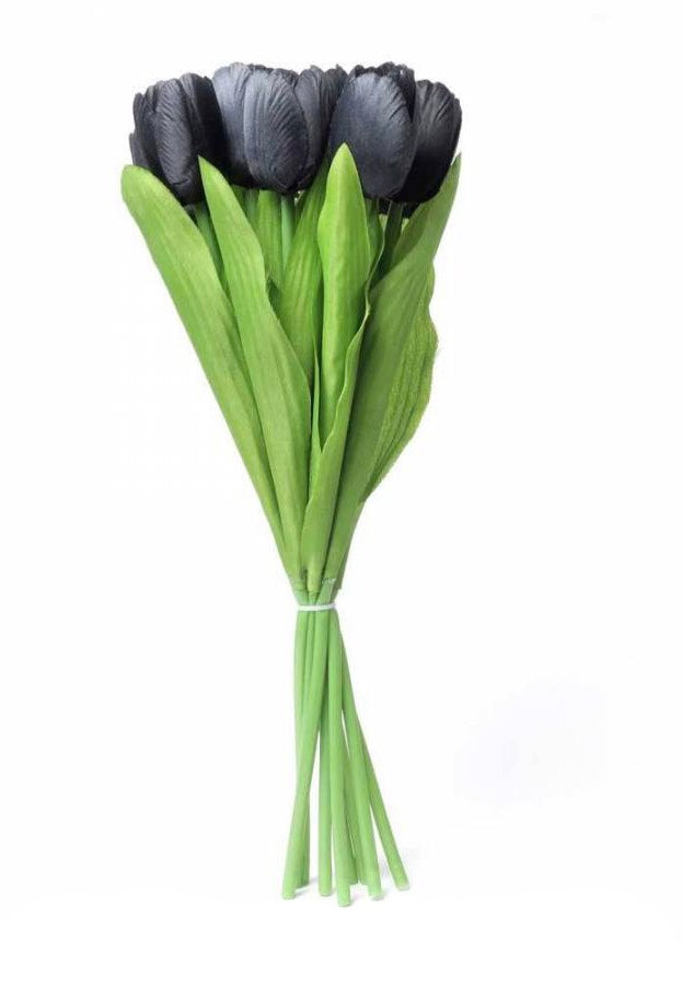 Alchemy England Tulips Bunch Of 9 Heads Artificial Flowers | Neutral-Image