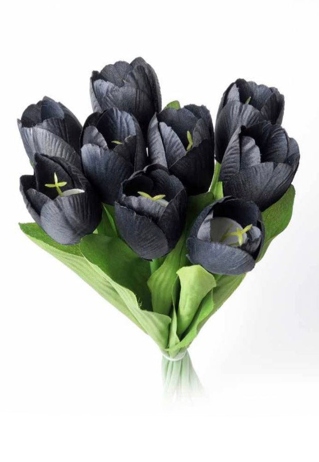Alchemy England Tulips Bunch Of 9 Heads Artificial Flowers | Neutral-Image