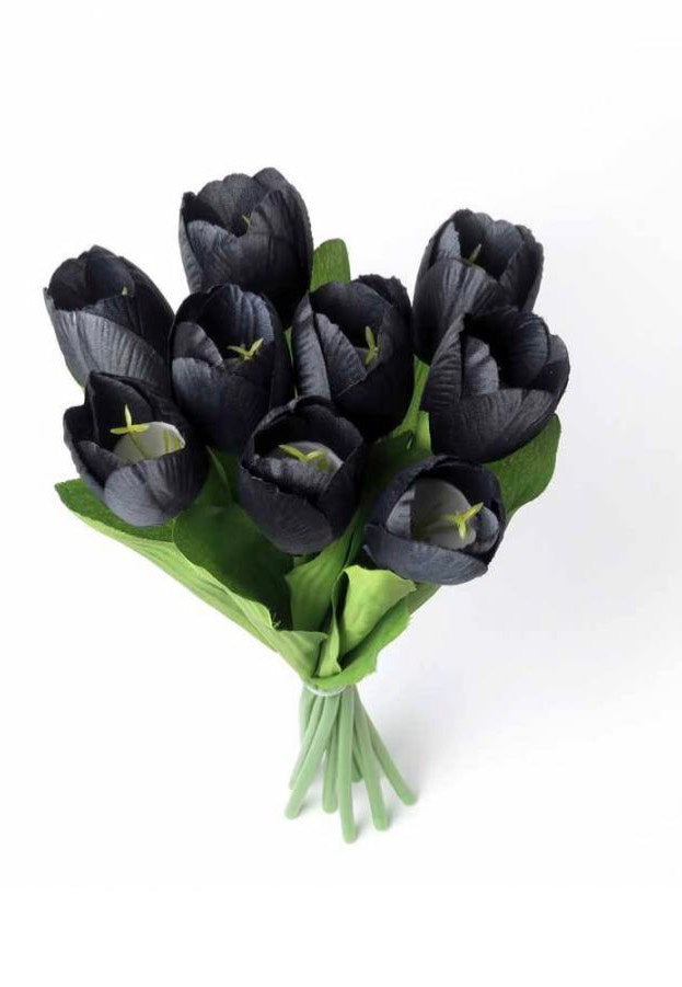 Alchemy England Tulips Bunch Of 9 Heads Artificial Flowers | Neutral-Image