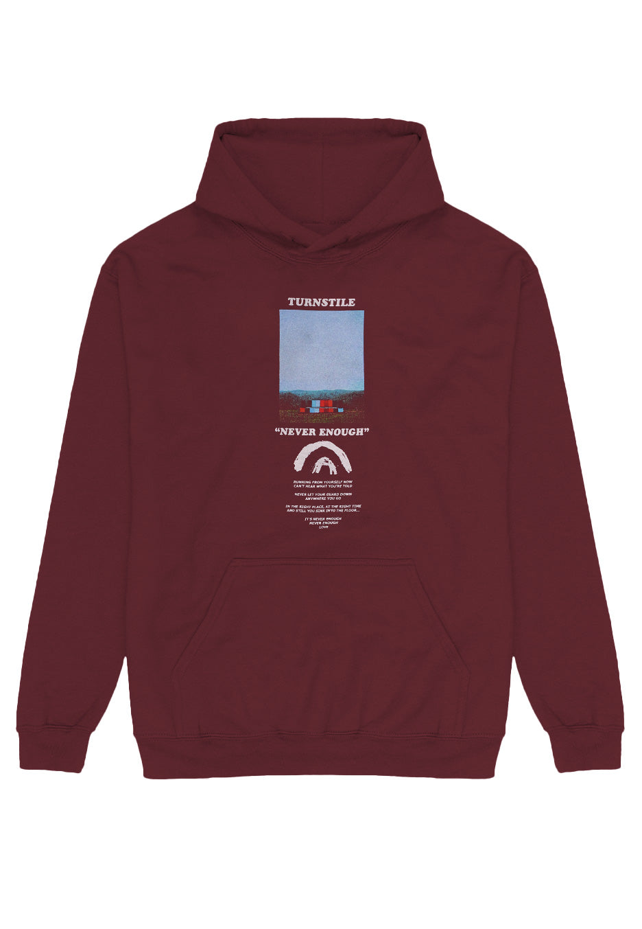 Turnstile - Never Enough Maroon - Hoodie | Neutral-Image