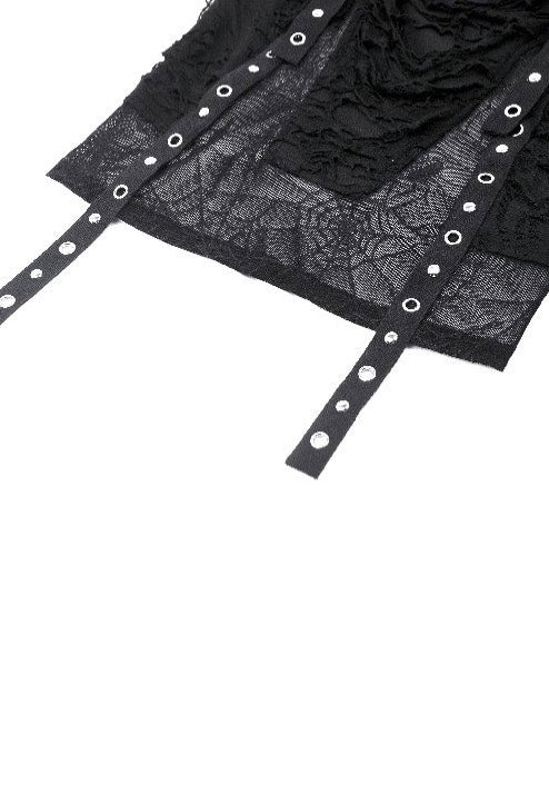 Dark In Love - Punk Metal Distressed Spider - Longsleeve | Women-Image