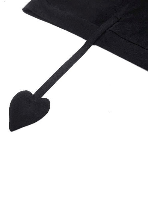 Dark In Love - Black Printed Loose Bat Ear Tail - Hoodie | Women-Image