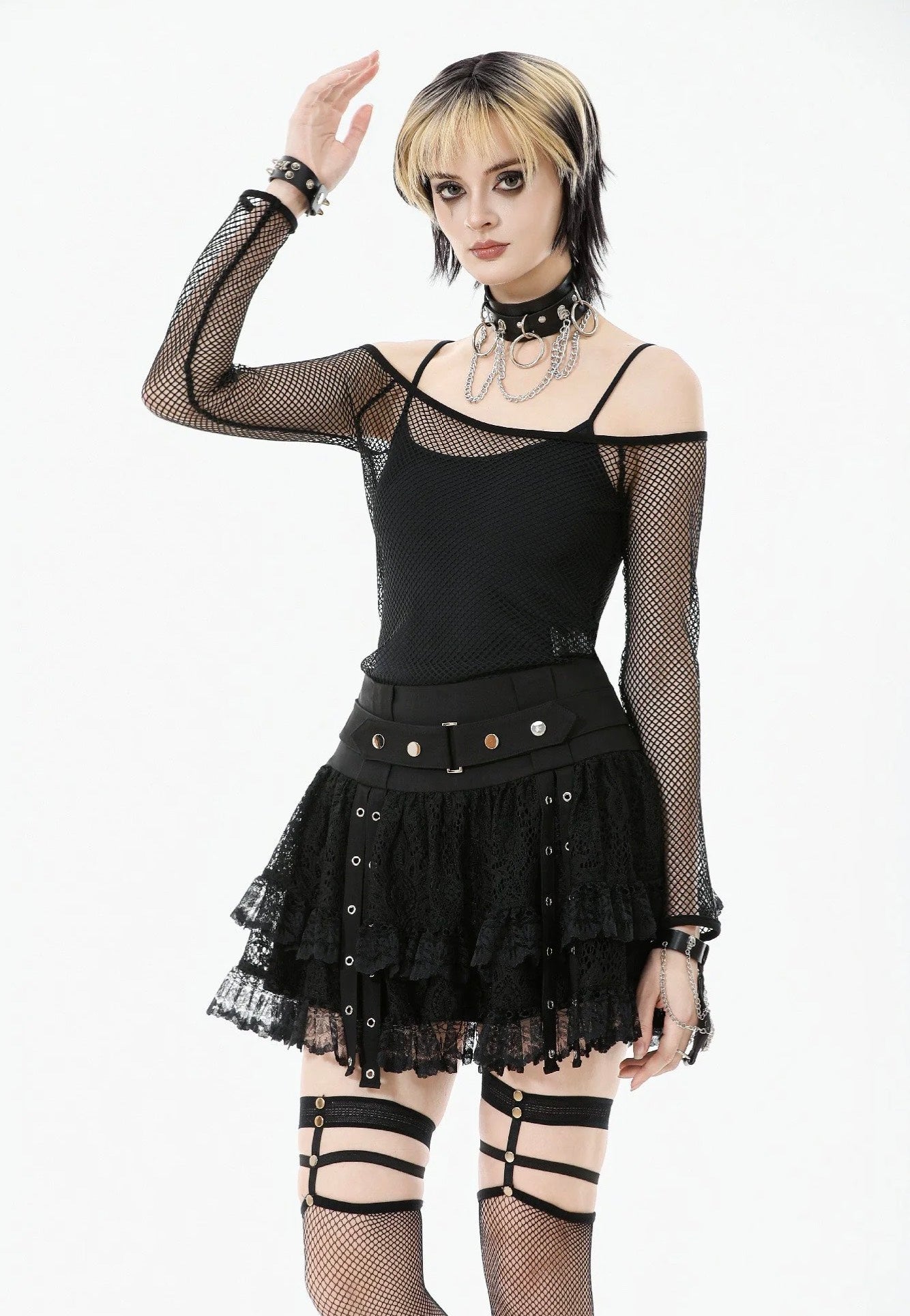 Dark In Love - Punk Versatile Mesh - Top | Women-Image