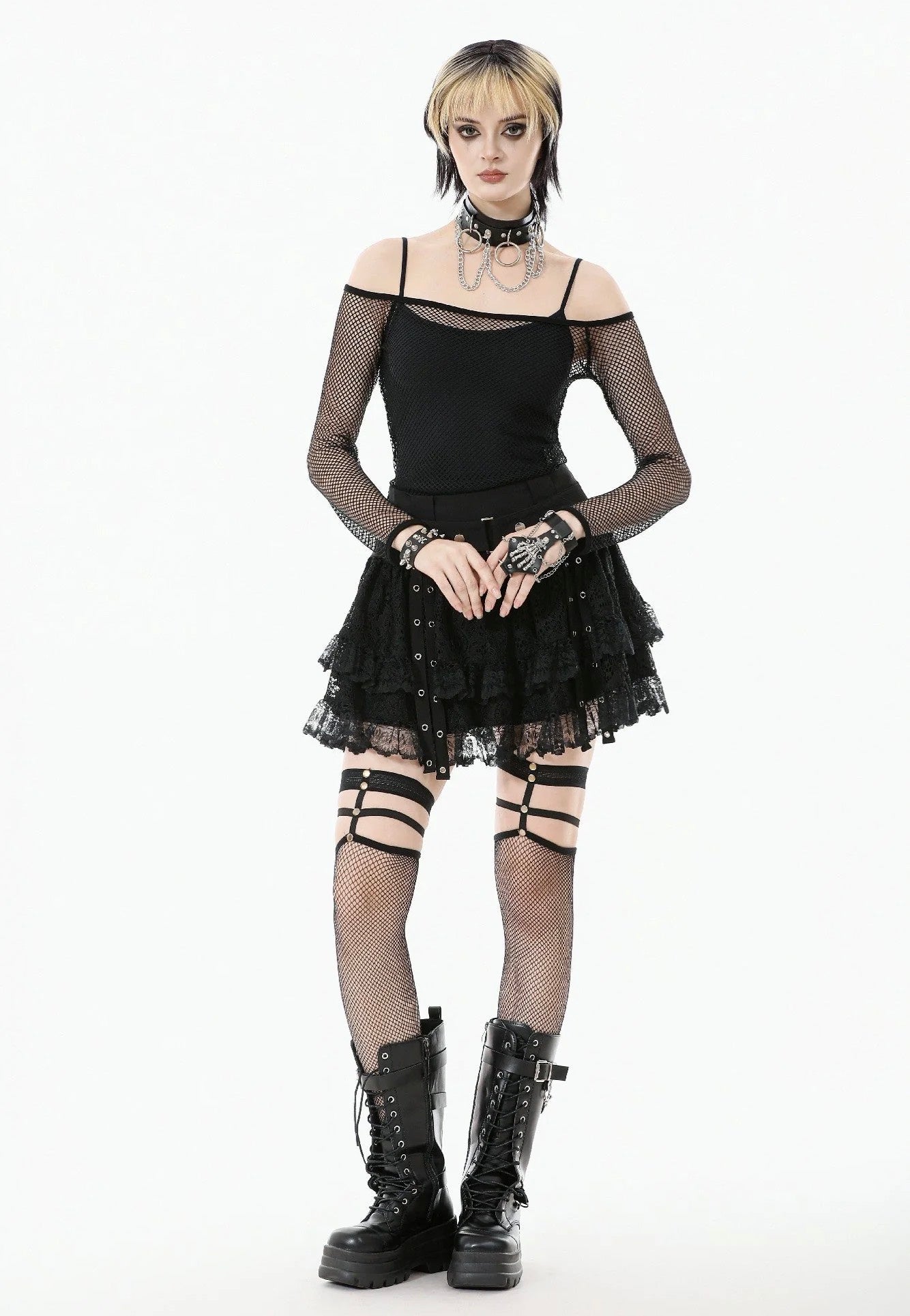 Dark In Love - Punk Versatile Mesh - Top | Women-Image