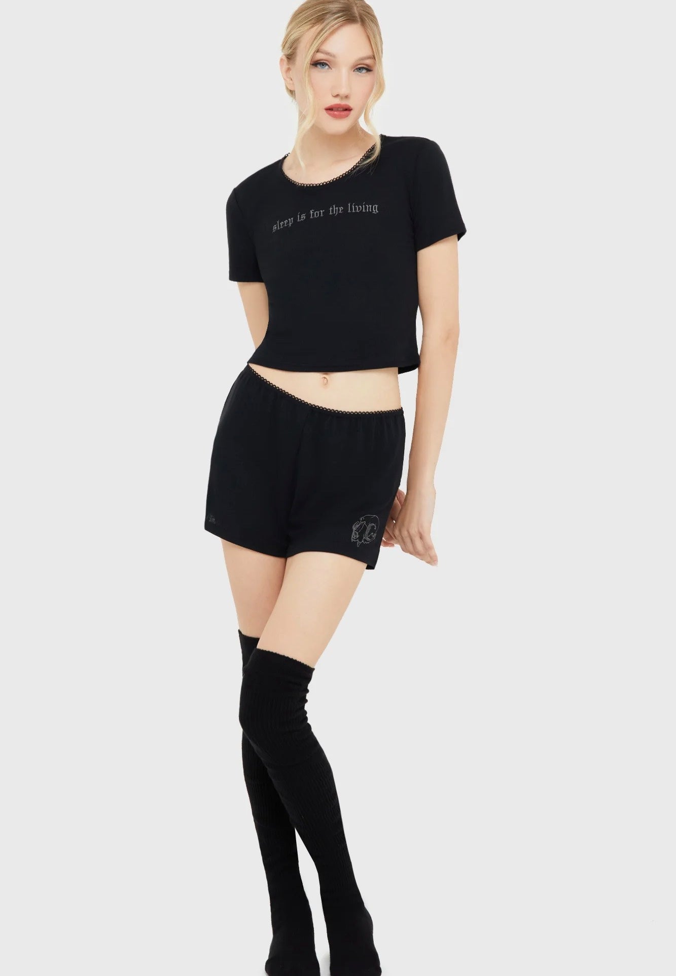 Killstar - Twilight Threads 3 Piece Set Black - Sleepwear | Women-Image