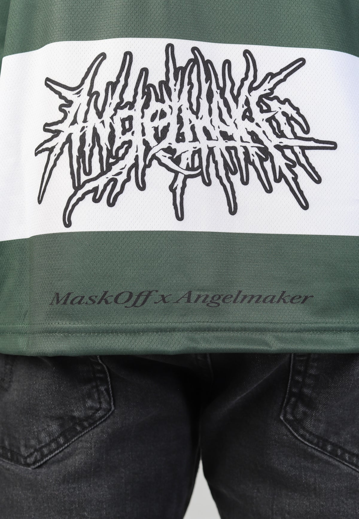 MaskOff Apparel x Angelmaker ANGELMAKER Performance Green Hockey Jersey | Men-Image