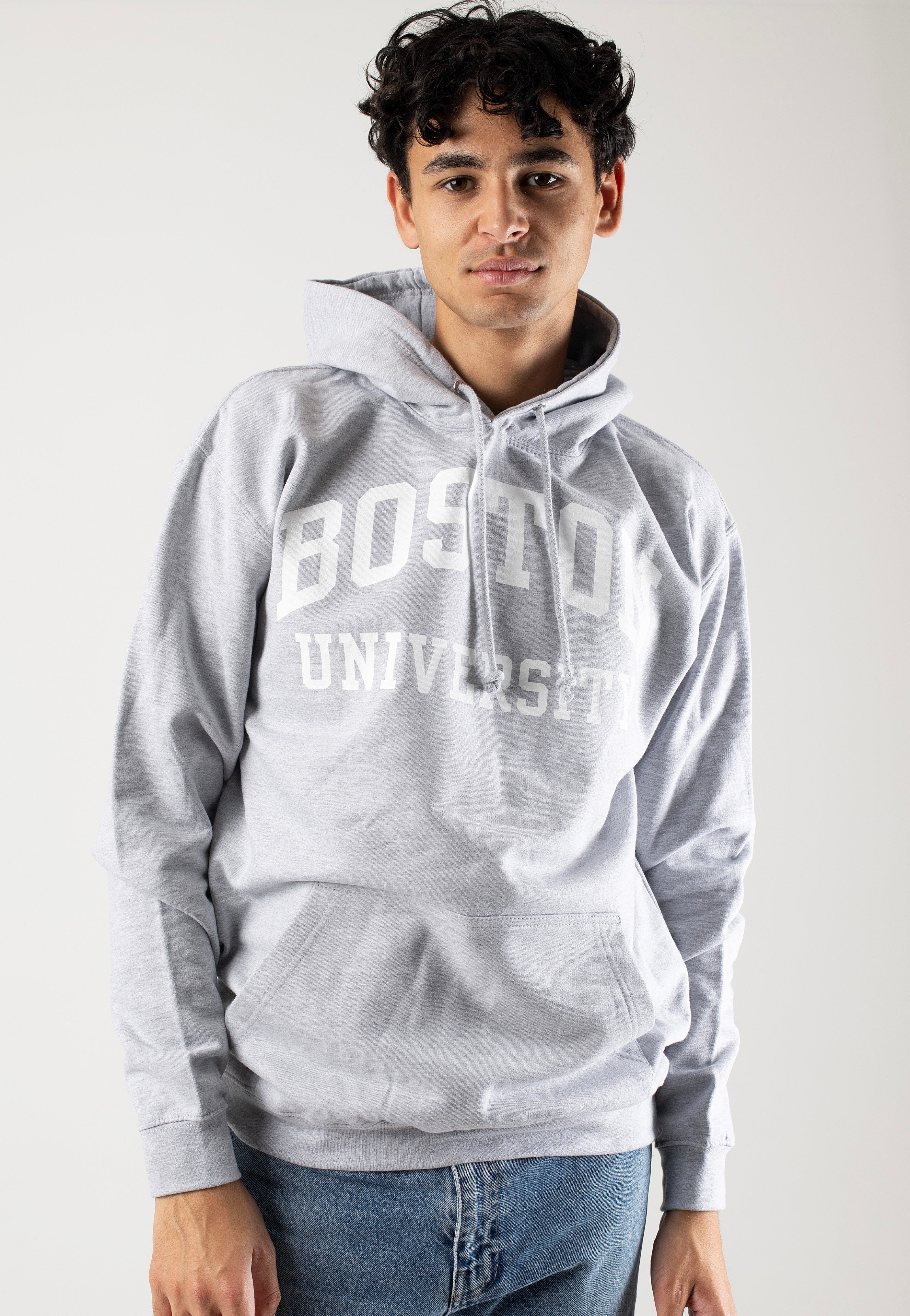Universities - Boston University Script Heather Grey - Hoodie | Men-Image