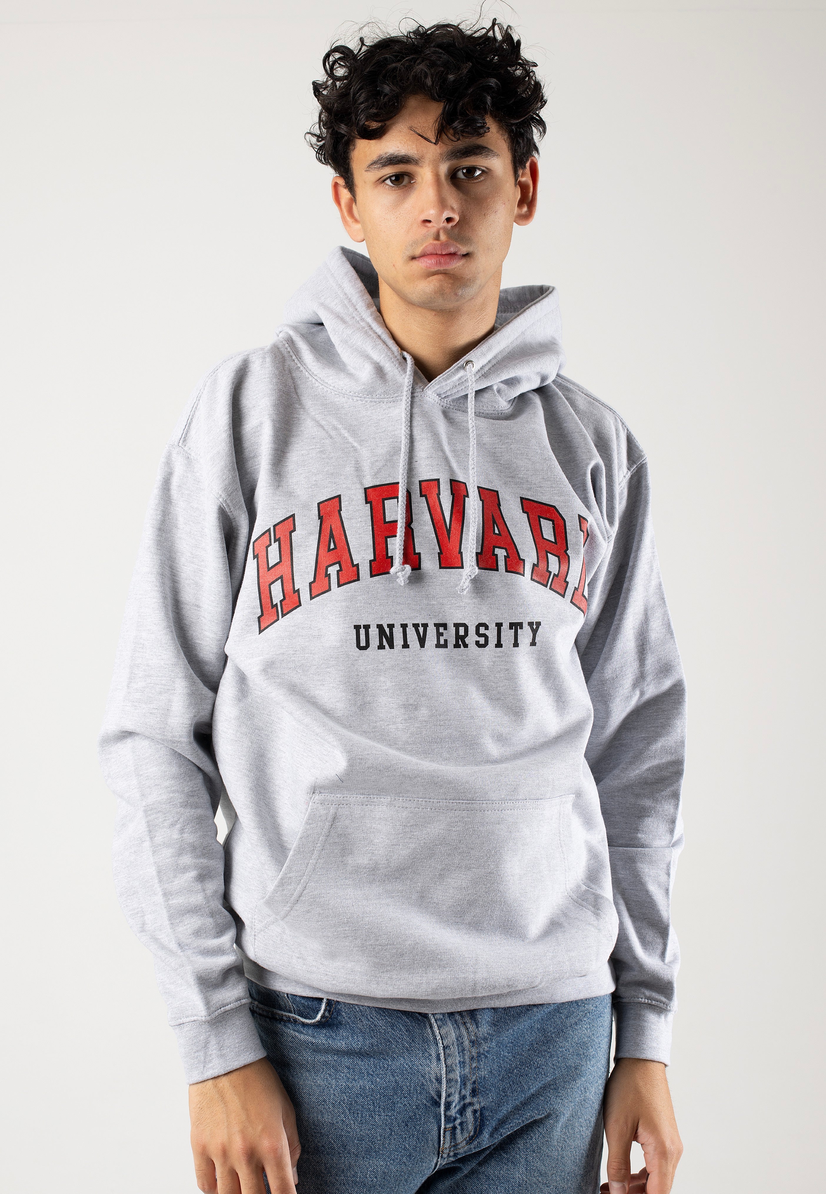 Universities - Harvard University Script Heather Grey - Hoodie | Men-Image