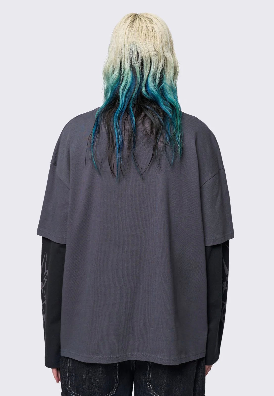 Minga London - Untamed Layered Grey - T-Shirt | Women-Image