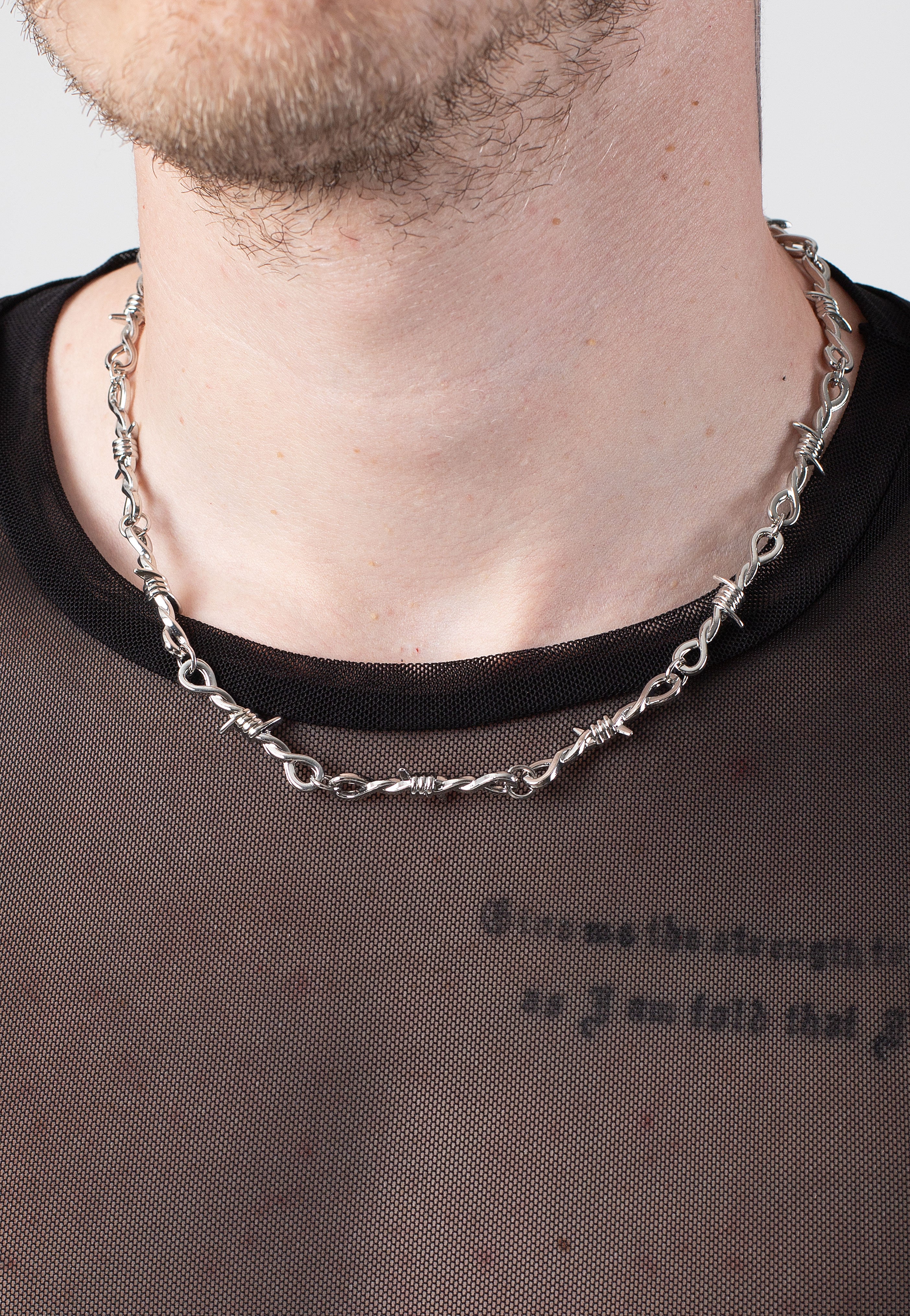 Urban Classics - Barbed Wire Silver - Necklace | Neutral-Image